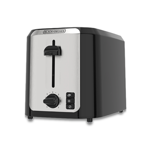 Black & Decker TR7827 2-Slice Toaster - Compact Countertop Toaster with Extra-Wide Slots for Bagels & Bread - Perfect for Breakfast, Dorms, Small Kitchens & Office Use