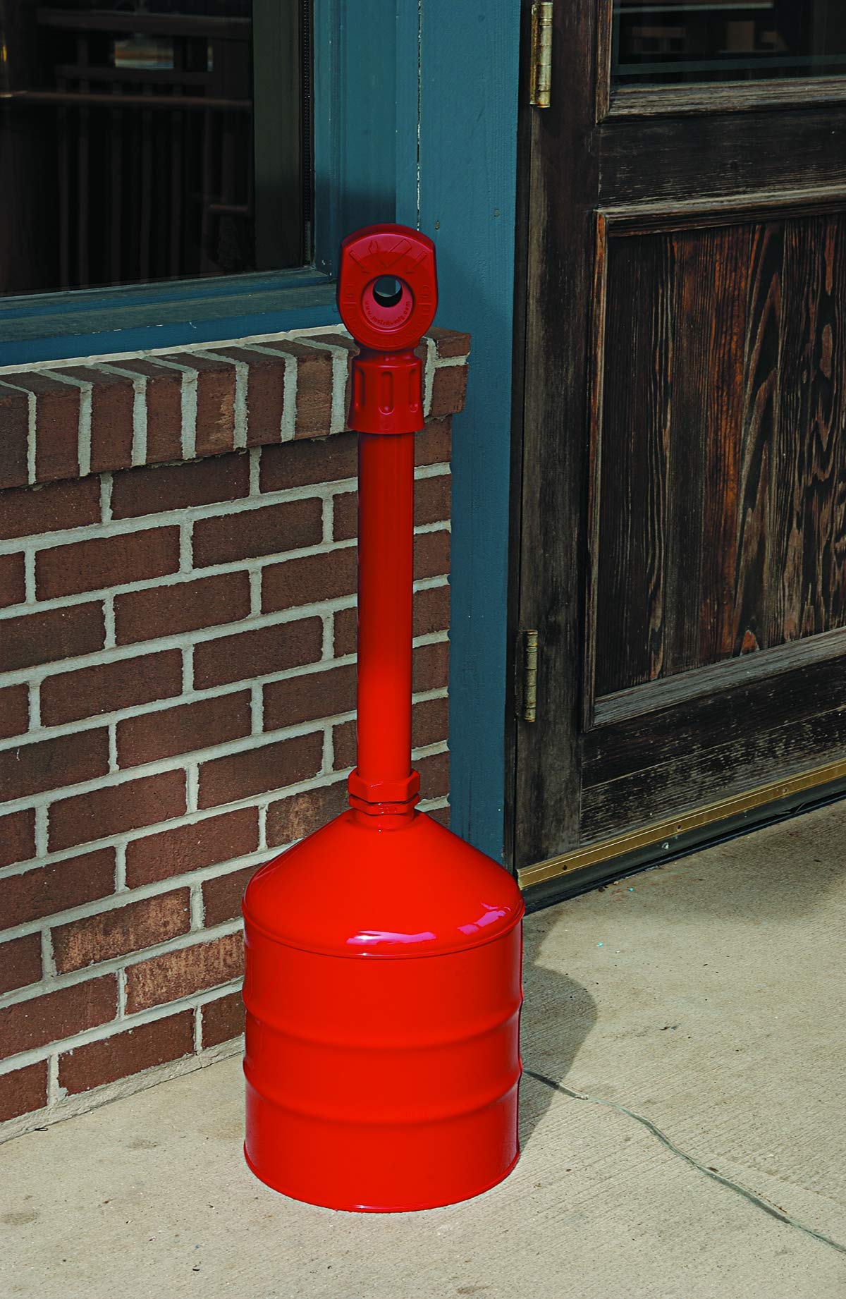 Justrite 26811R Heavy Duty Steel Cigarette Butt Receptacle - 5 Gallon Capacity, 11.5
