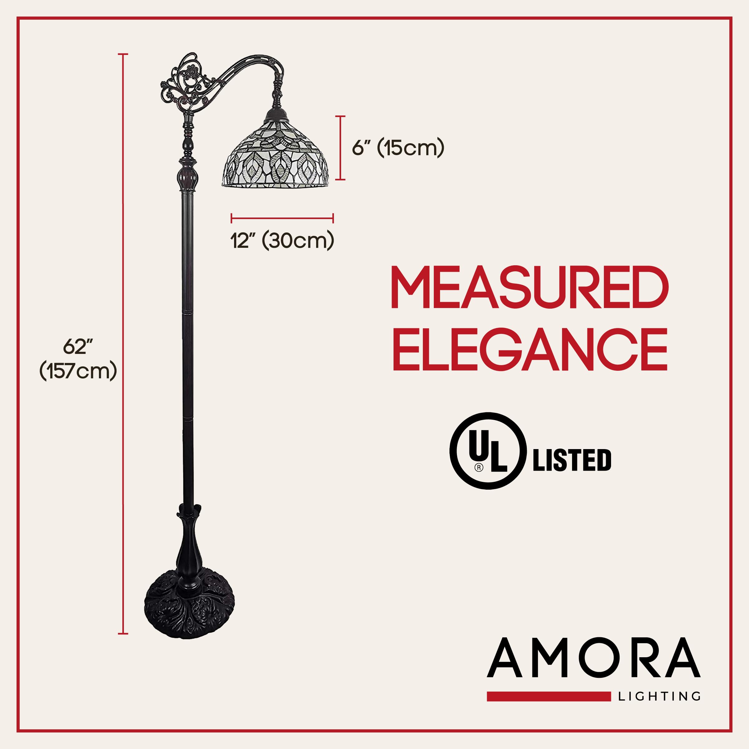 Amora Tiffany Floor Lamp - 62
