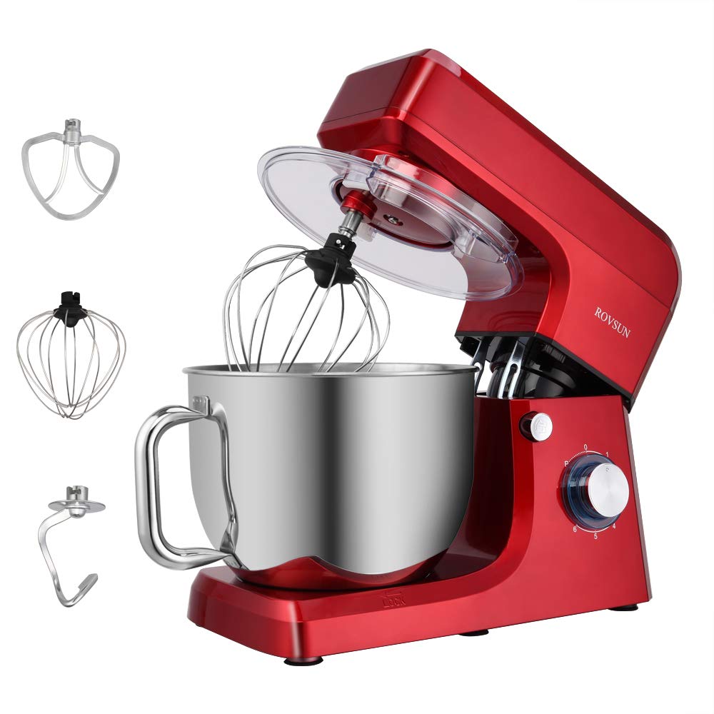 7.5QT Stand Mixer with Tilt-Head - Electric Food Mixer with Dough Hook, Wire Whip & Beater - Stainless Steel Bowl (Champagne) - Perfect for Baking Cakes, Cookies & Bread at Home