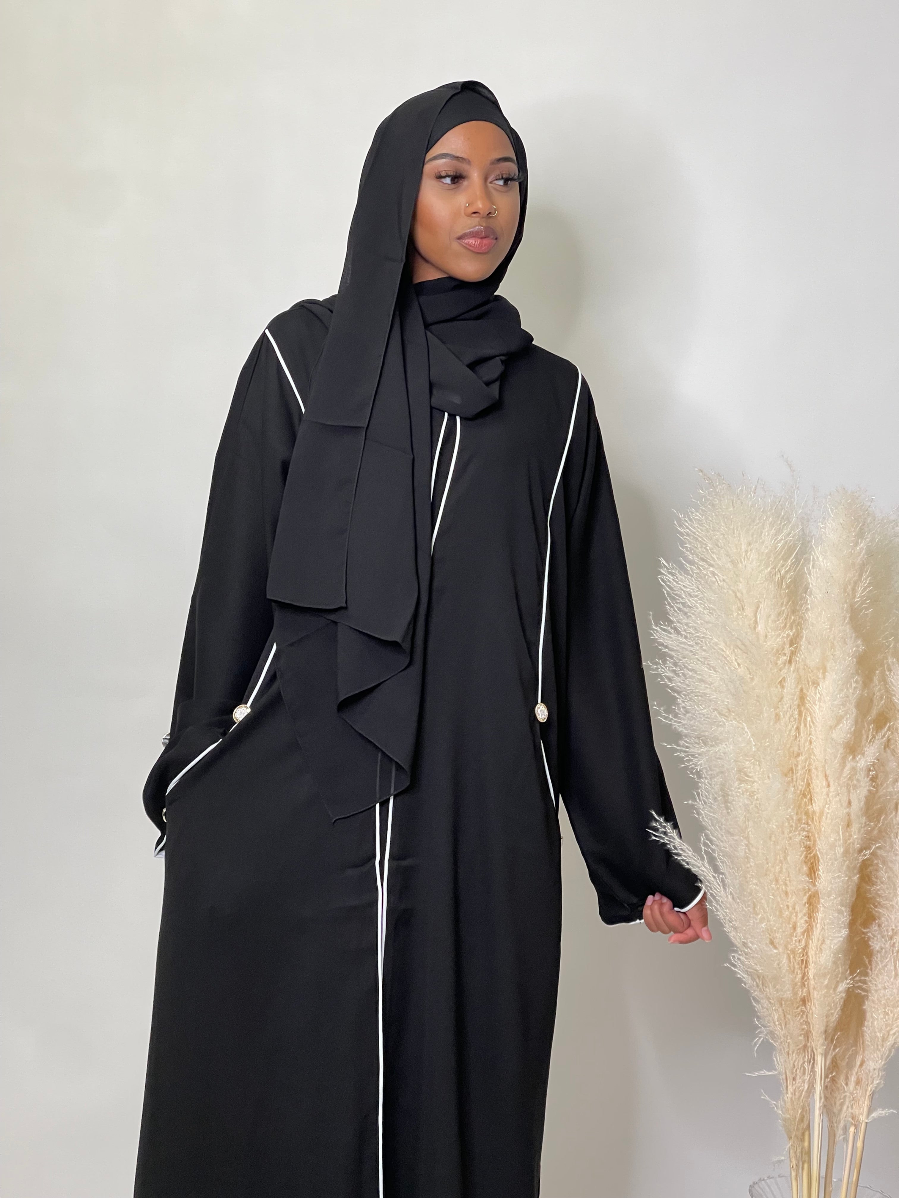 Hold My Phone Pocket Abaya - Stylish & Functional Islamic Dress for Women - Perfect for Prayer, Work & Everyday Wear
