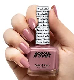 Nykaa Breathable Nail Polish - Bubble Bath Nude Pink | Long-Lasting & Non-Toxic Nail Enamel | Perfect for Everyday Wear & Professional Manicures