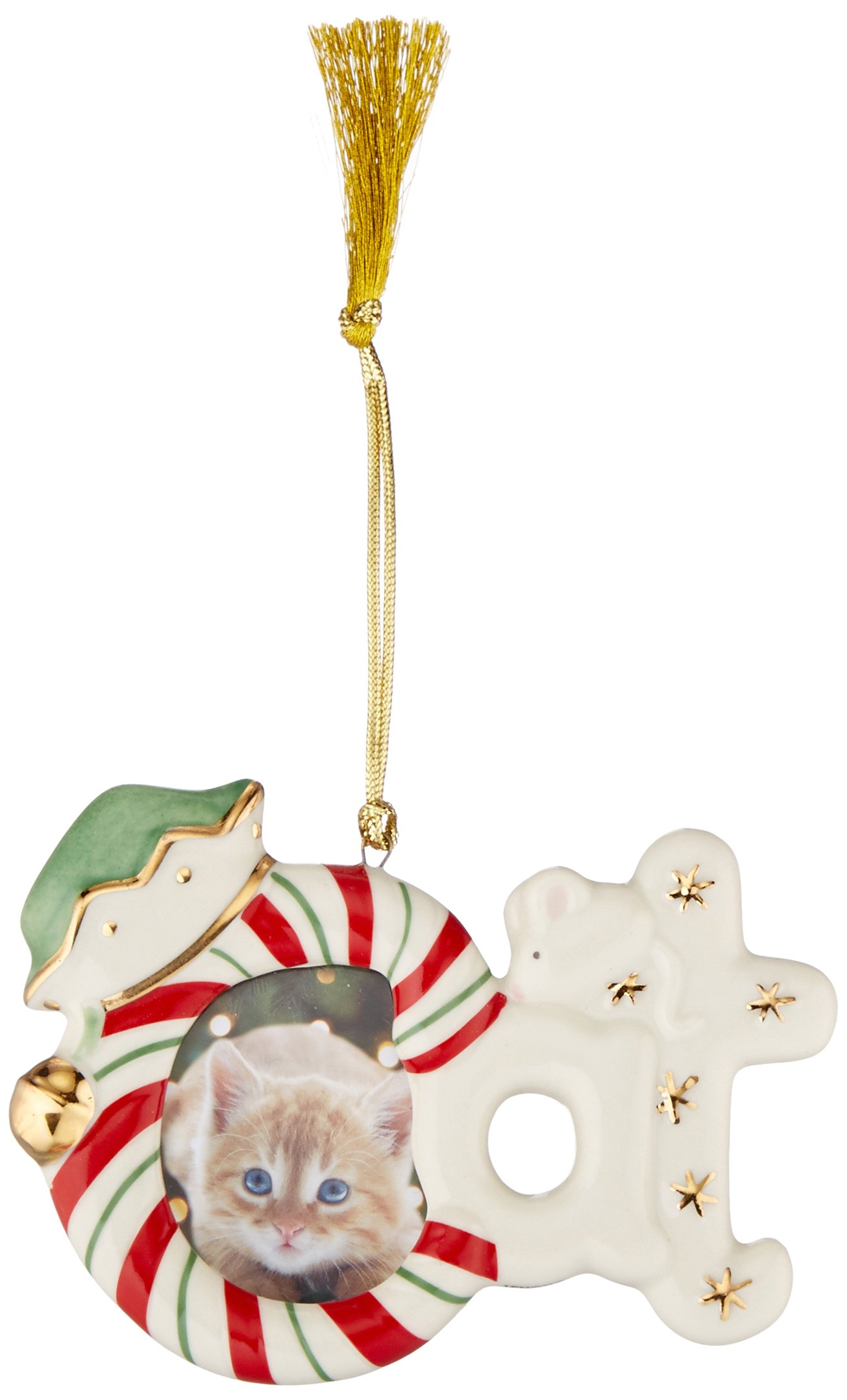 Lenox 3-Inch Cat Frame Ornament & Magnet - Perfect for Christmas Tree Decor, Fridge Magnets, and Gift Giving