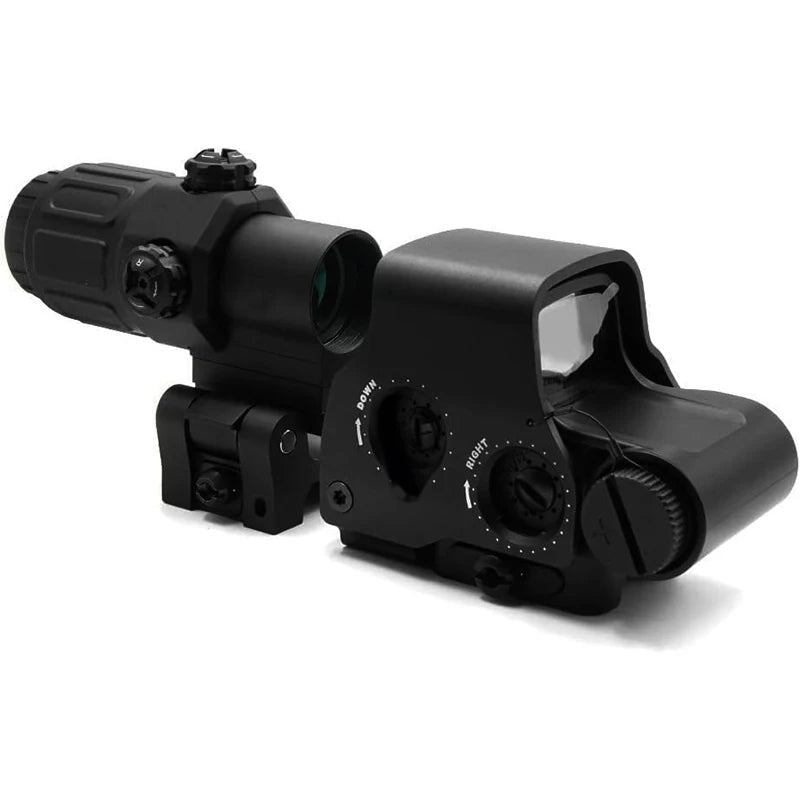G33+558 Holographic Collimator Sight with Quick Detach Side Mount | 553 Reflex Red Dot Scope for Hunting & Tactical Shooting | Perfect for AR15, Rifle, and Outdoor Adventures