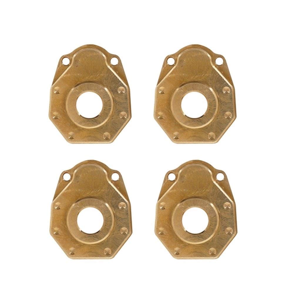 Heavy Duty Brass Steering Knuckle Portal Cover Counterweight for 1/10 RC Crawler - 4PCS Set Compatible with Traxxas TRX4 TRX-4 - Upgrade Accessories for Enhanced Stability & Performance - Perfect for Off-Road Crawling and Rock Climbing