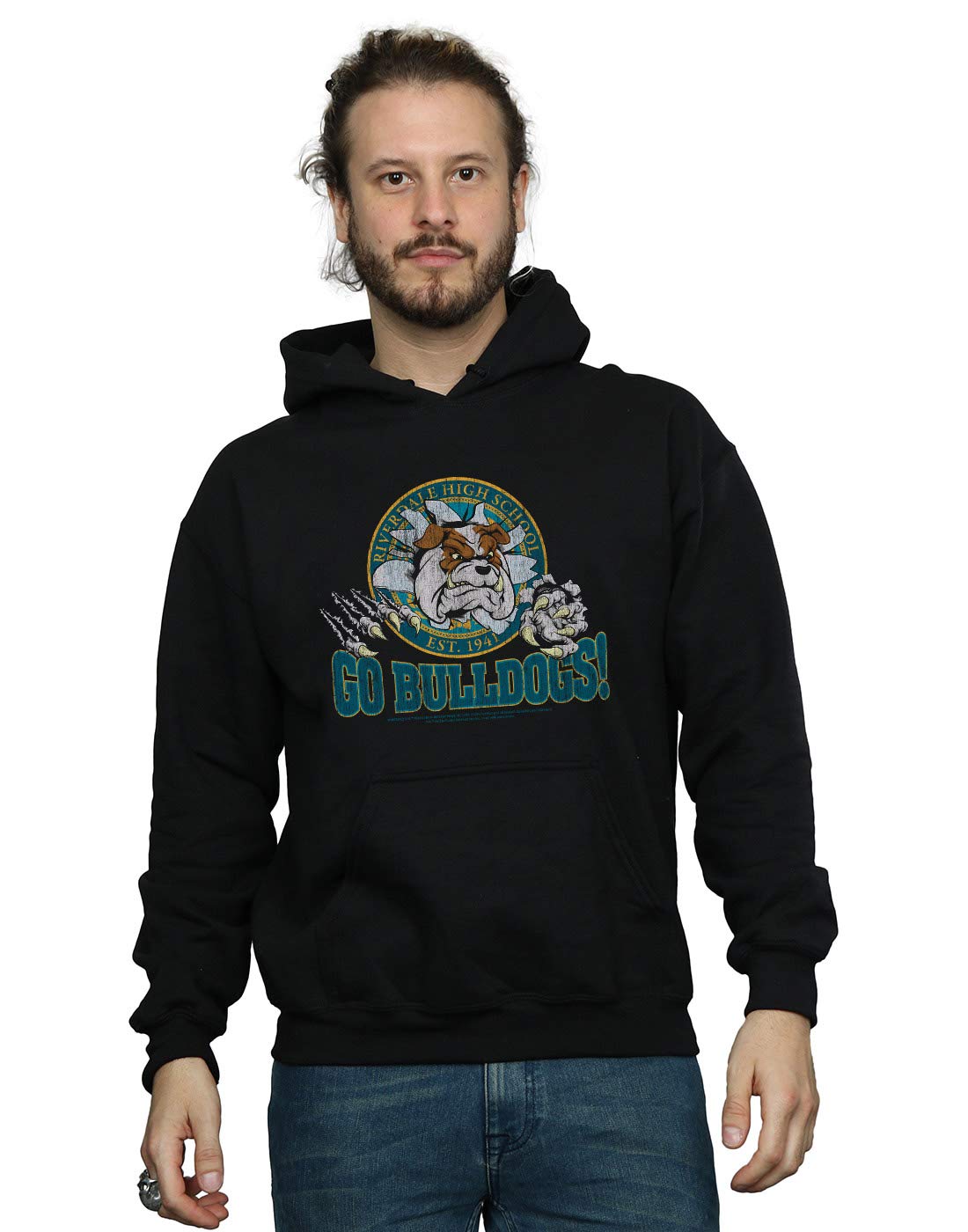 Riverdale Men's Go Bulldogs Hoodie - Comfortable Pullover Sweatshirt for Casual Wear, Sports & College Fan Apparel