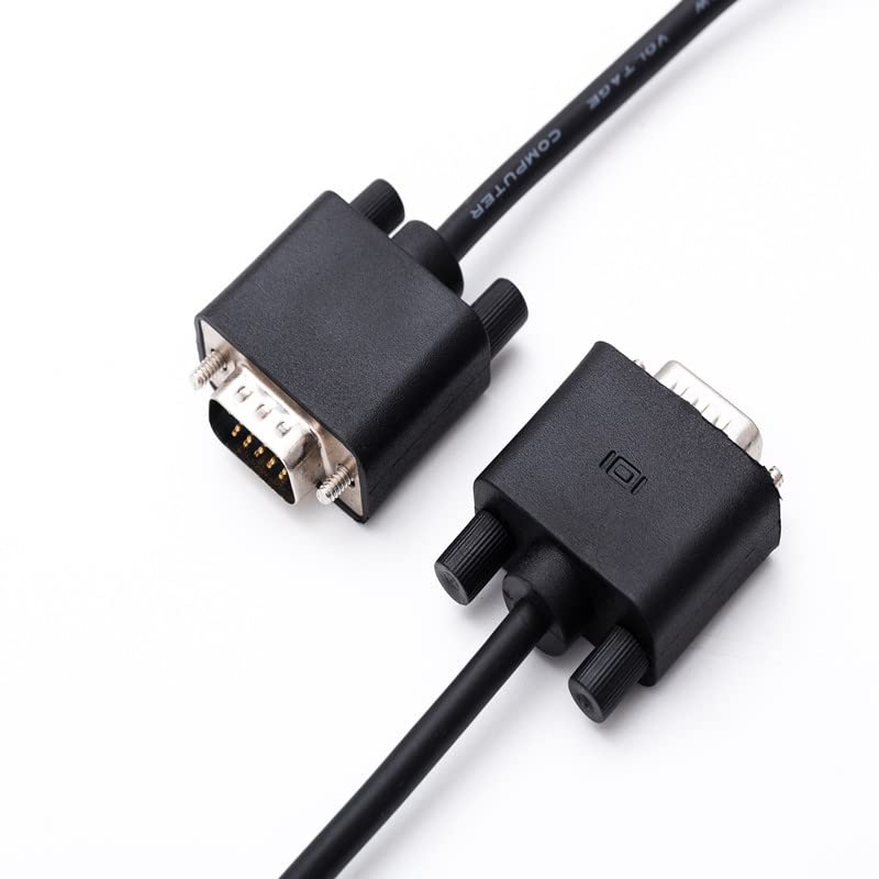 Premium Gold-Plated VGA to VGA Cable 1.5M-2M with Ferrite Cores - Male to Male Monitor Cord for Projectors, HDTVs, Displays & Laptops - Ideal for Home Theater, Office Setup & Gaming Stations