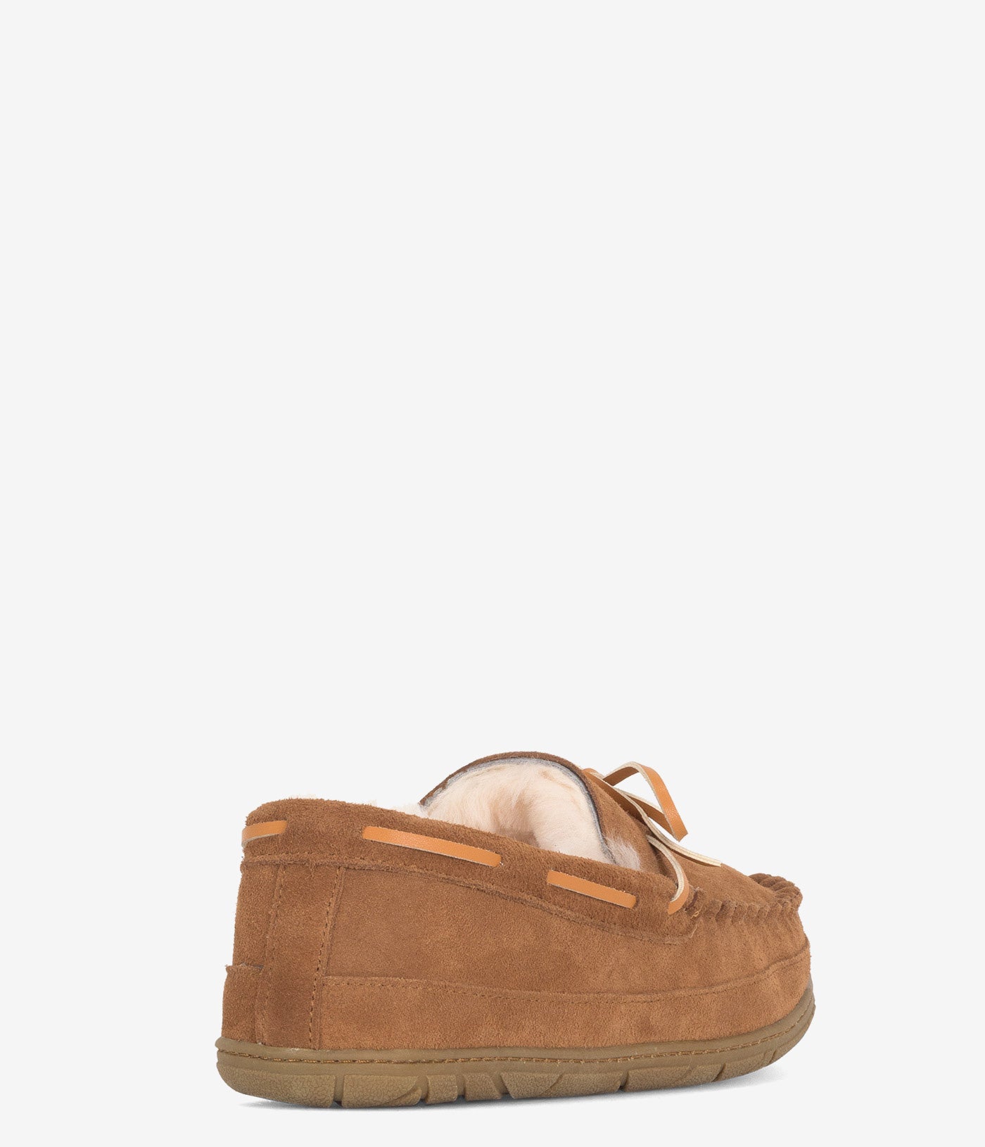 Burleigh Moccasin Lace Tie Slippers for Men - Soft Leather House Shoes with Memory Foam - Perfect for Indoor Comfort & Relaxation at Home