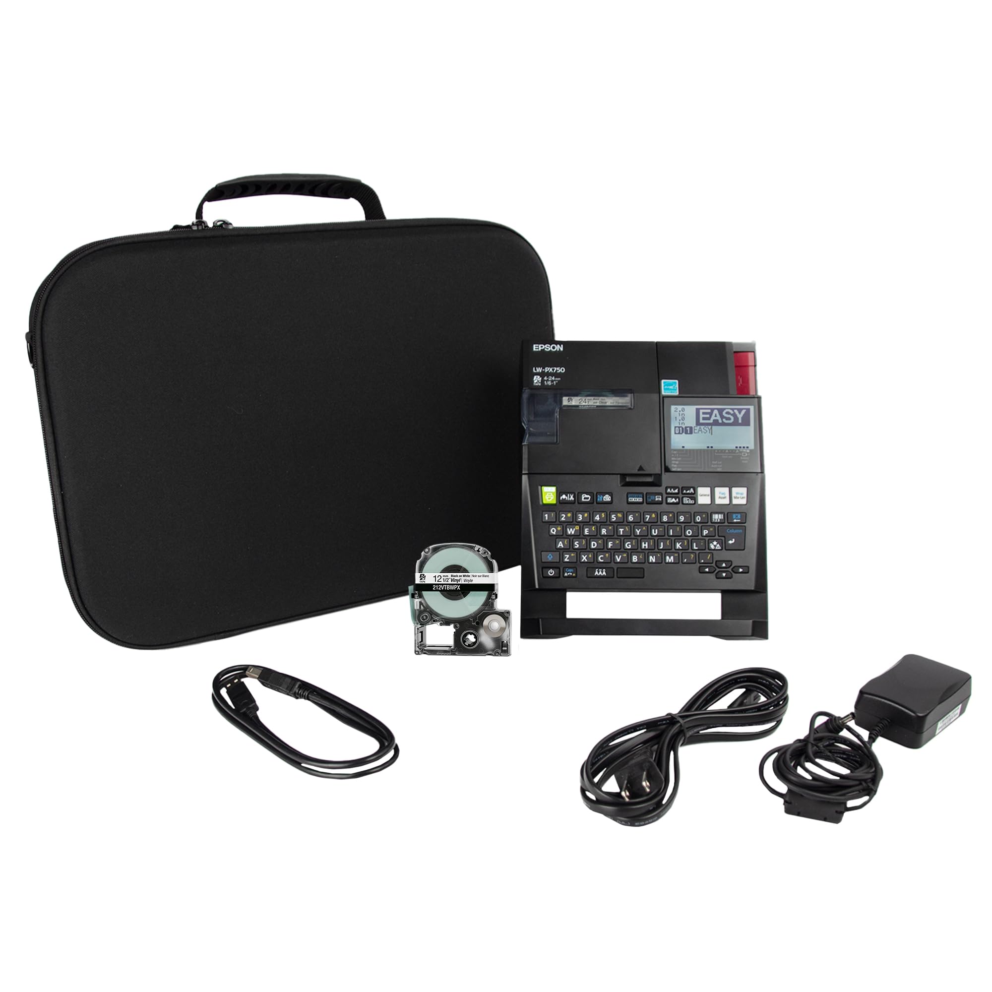 Epson LW-PX750PCD Industrial Label Maker Kit with Accessories | Portable Handheld Label Printer for Warehouse, Office & Retail | Compatible with Multiple Tape Types | Durable Barcode & Shipping Label Solution