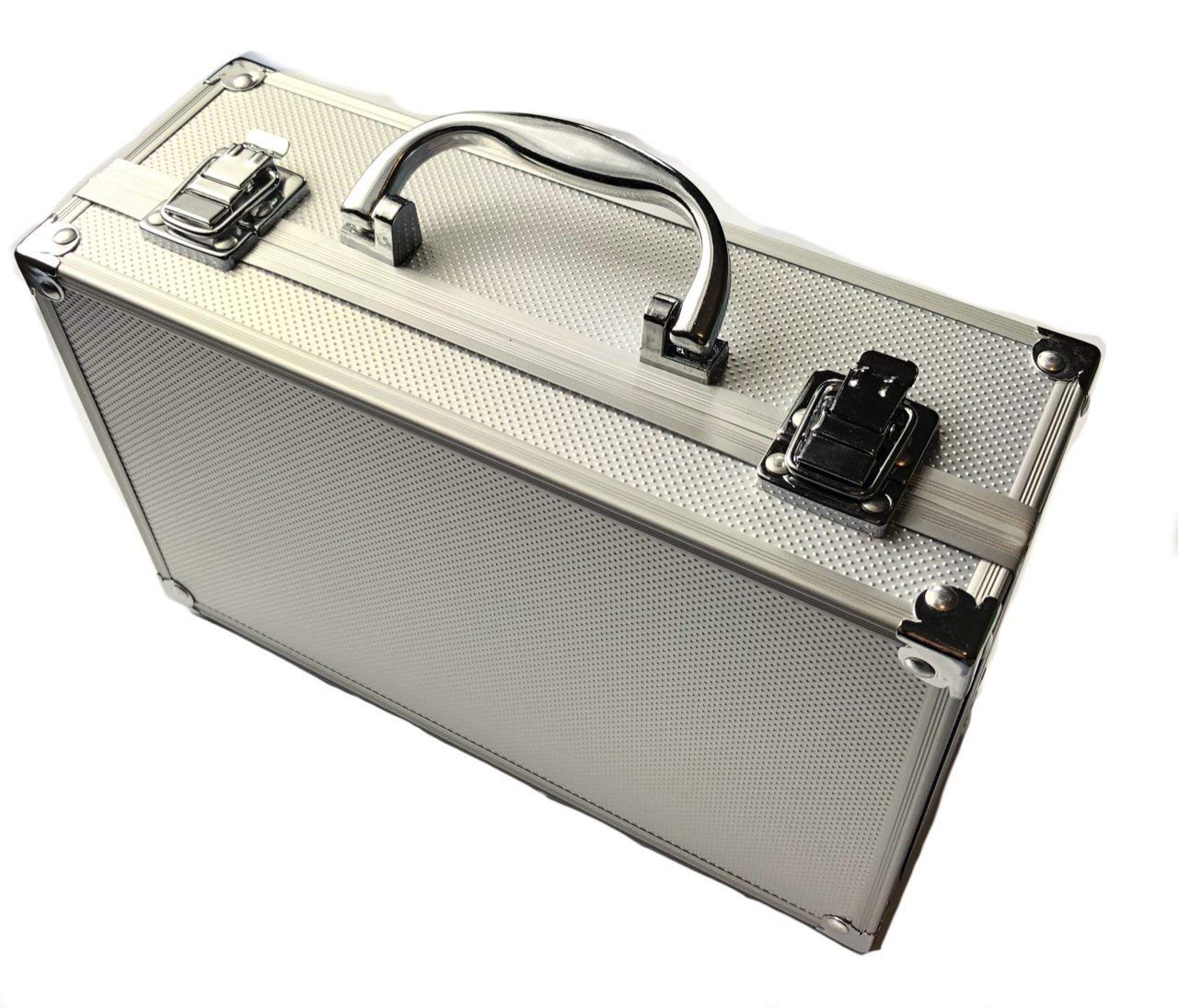 Professional Train Case Makeup Organizer - Stylish Aluminum Cosmetic Carry All Set for Travel & Salon Use | Durable & Reusable Makeup Storage Solution for Artists & Professionals