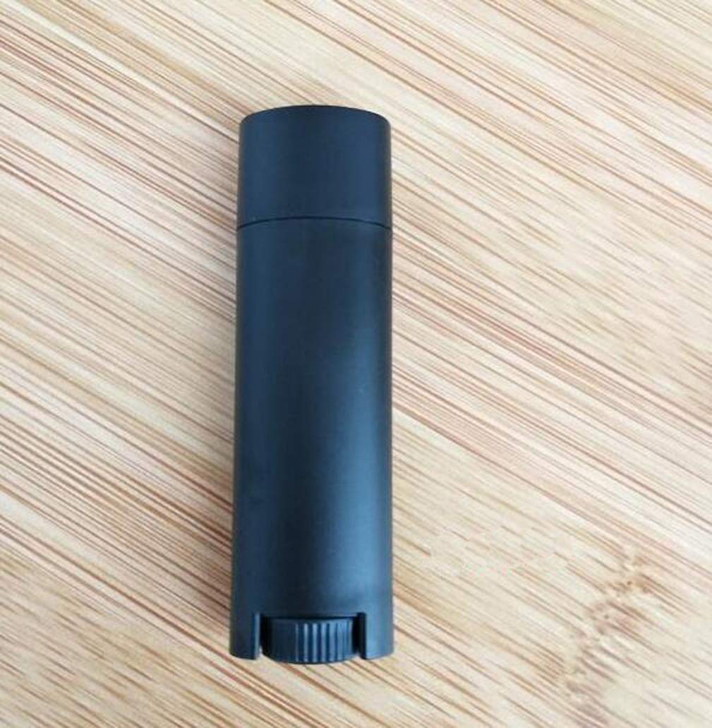 Flyusa 100 Pcs 5ml Frosted Black Empty Oval Twist-up Lip Balm & Deodorant Tubes - Refillable Mini Containers for Travel, DIY Cosmetics, Essential Oils - Perfect for Carry-On, Home Use & Gifts