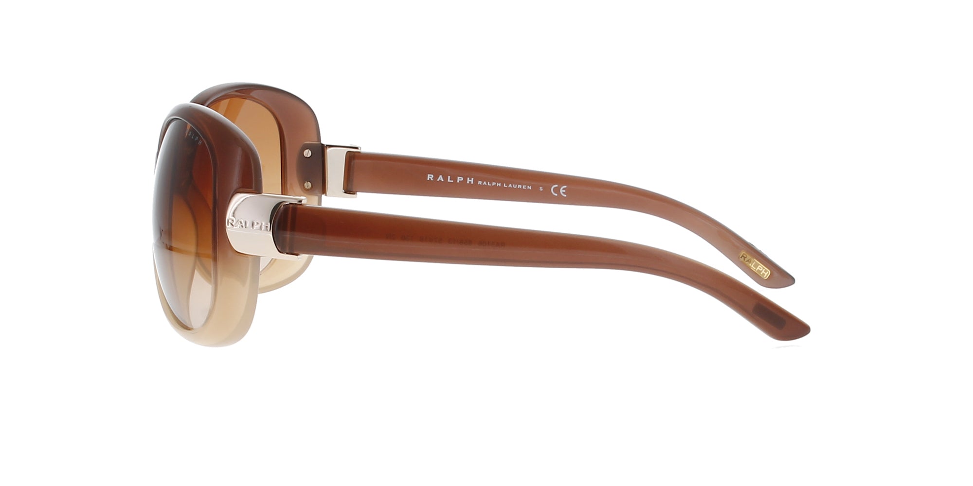 Ralph by Ralph Lauren Gradient Brown Wrap Sunglasses for Men & Women – Stylish UV Protection for Outdoor Activities, Beach, and Driving