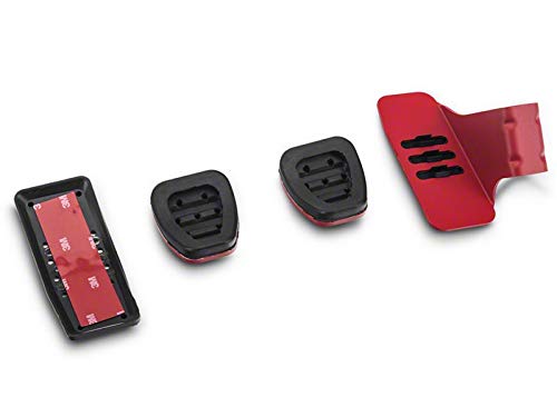 GT500 Style Red Pedal Covers for 05-14 Mustang Manual Transmission - Enhance Driving Experience on Track & Street