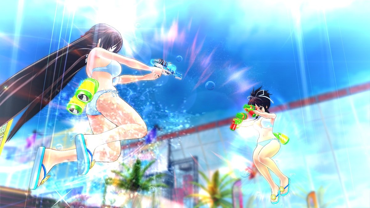 Senran Kagura: PEACH BEACH SPLASH Nyuu Nyuu DX Pack for PS4 - Includes Early Bird Bonus Cleaning Maid Splash Set with Illustrated Code Card | Anime Beach Volleyball Game for Fans | Perfect for Gaming Nights & Anime Collections