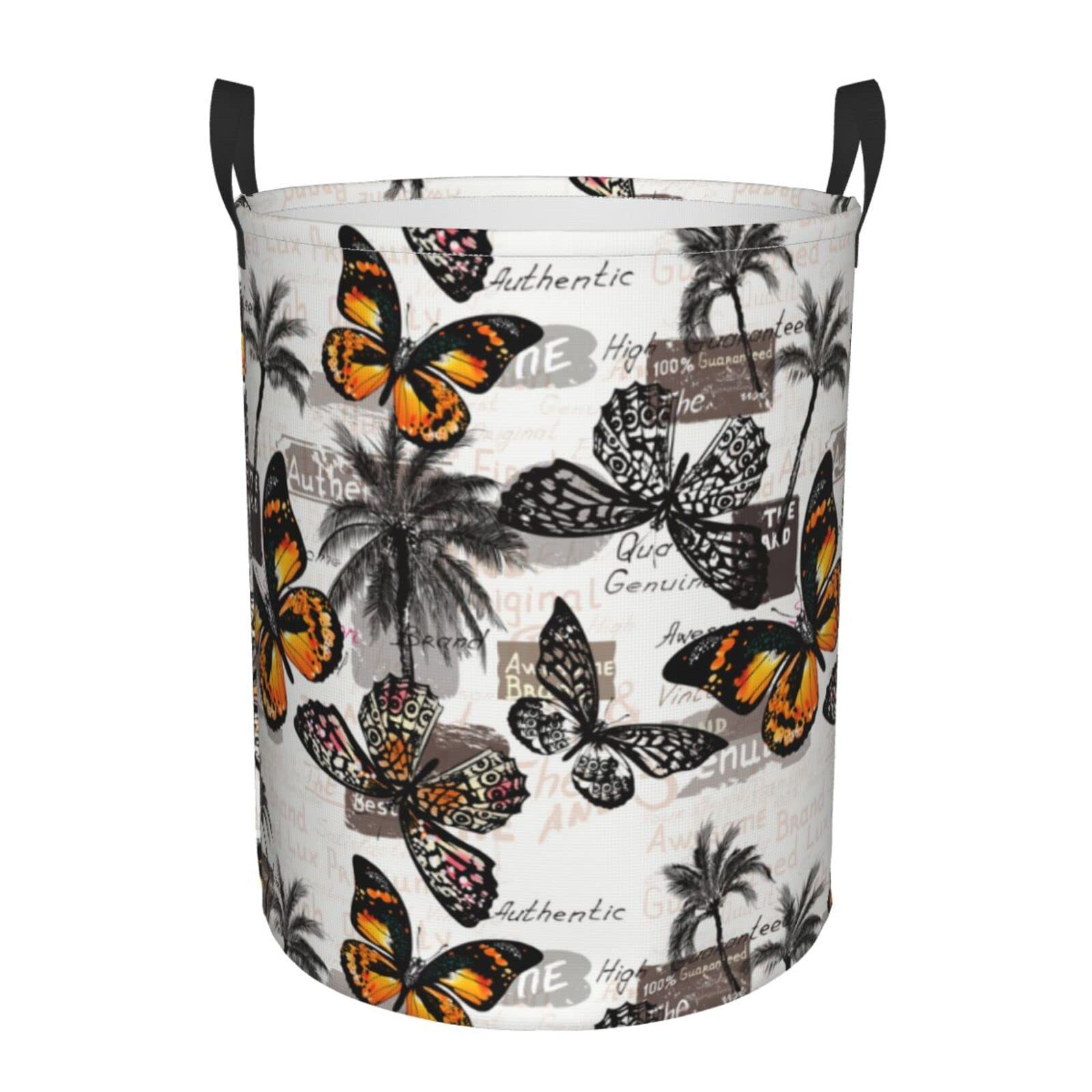 YINSING Foldable Laundry Basket with Handles - Waterproof Fabric Hamper for Clothes, Toys & Bathroom Storage - Medium Collapsible Organizer Bin (Perfect for Dorm, Apartment & Travel Use)