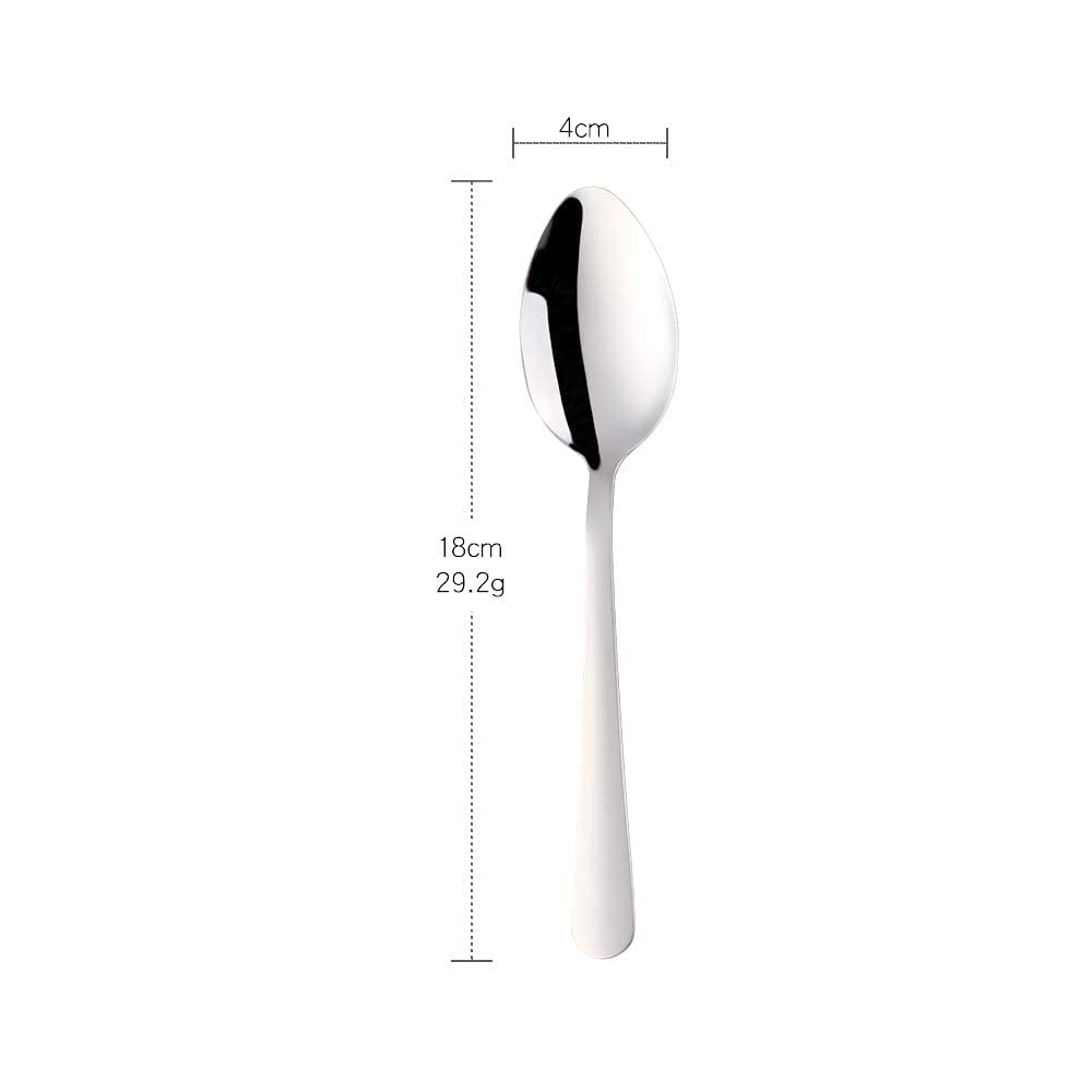 12-Piece Stainless Steel Dinner Spoon Set - 7