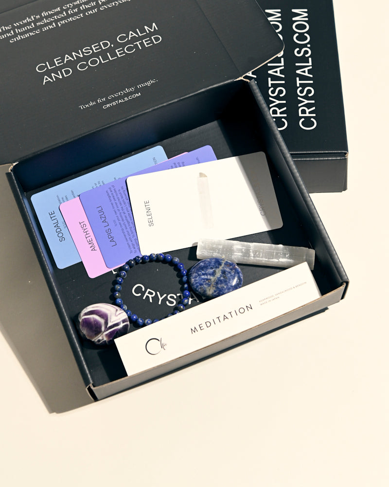 Mindfulness Meditation & Relaxation Kit for Stress Relief - Essential Aromatherapy, Crystals & Guided Journal for Yoga, Spa & Home Wellness