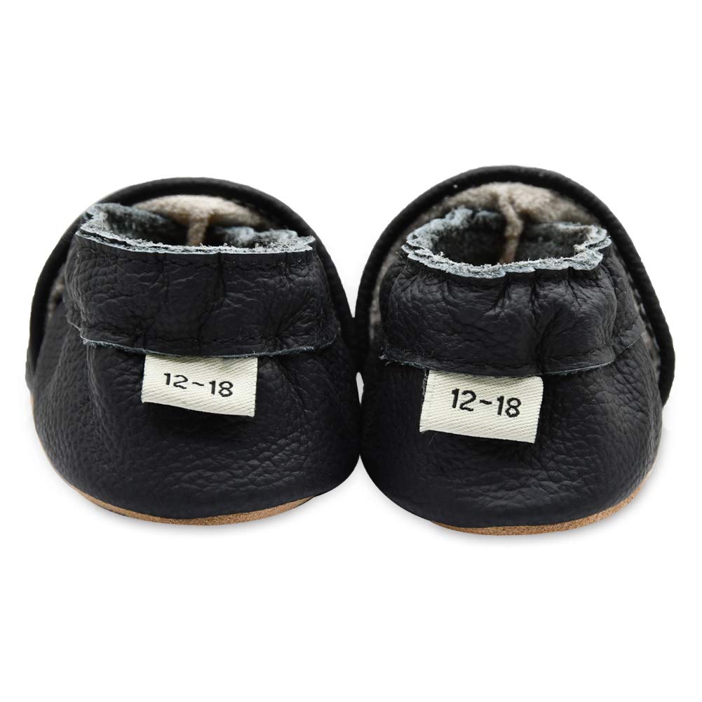 iEvolve Baby Soft Sole First Walker Shoes - Toddler Moccasins for Boys & Girls (0-24 Months) - Perfect for Indoor Play, Crawling & First Steps