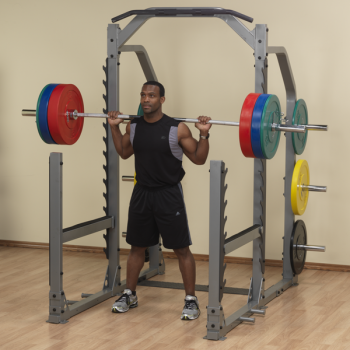 Body Solid SMR1000 ProClub Line Multi Squat Rack - Heavy Duty Power Cage for Home Gym Strength Training - Perfect for Squats, Bench Press & Weightlifting Exercises