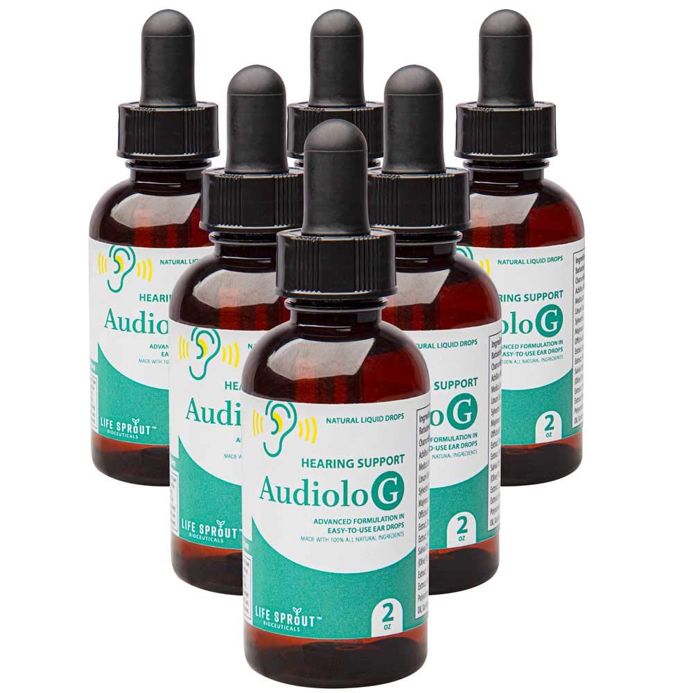Audiolo-g Natural Ear Drops for Hearing Support - Homeopathic Remedy with Organic Extracts & Essential Oils - Safe for Seniors, Adults & Kids - Helps with Tinnitus & Ear Health - Perfect for Daily Use & Travel