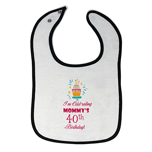 Baby Bibs & Burp Cloths Set - Soft Cotton for Toddler Boys & Girls - White & Black Designs - Perfect for Birthdays, Mother's Day & Celebrations (Like Mommy's 40th Birthday) - Essential Feeding & Mess Protection