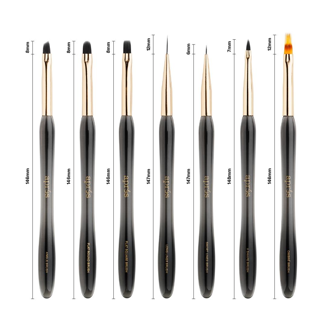 Apres Art Brush Set - 7 Piece Professional Paint Brushes for Acrylic, Watercolor & Oil Painting - Perfect for Artists, Beginners & DIY Craft Projects