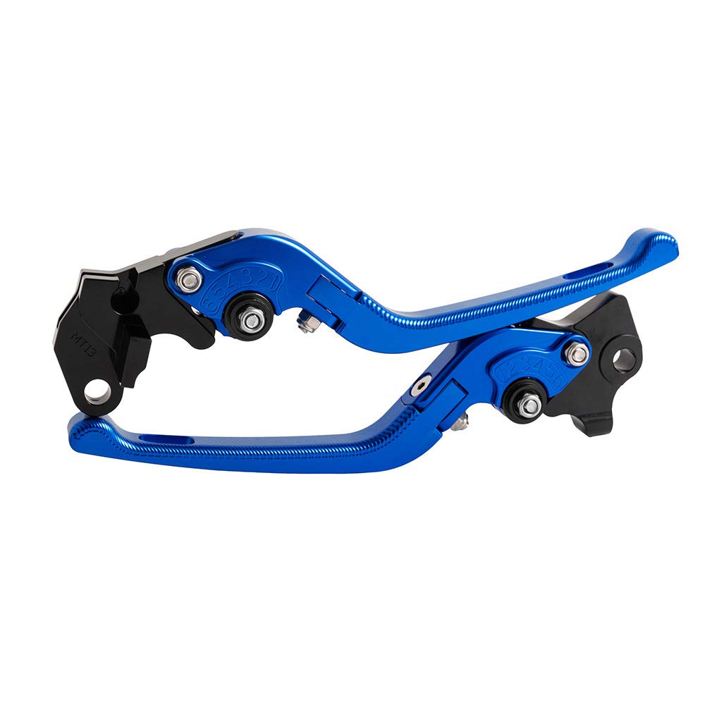 Yamaha YZF R3 2015-2018 & MT03 2015-2018 3D Motorcycle Brake Clutch Handle Lever - CNC Aluminum Alloy Accessories (Blue) - Perfect for Racing, Street Riding and Custom Bike Upgrades