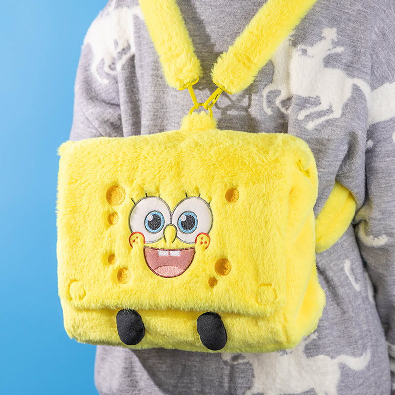POP MART SpongeBob SquarePants Backpack - Cute Cartoon Character School Bag for Kids & Adults - Perfect for School, Travel & Cosplay