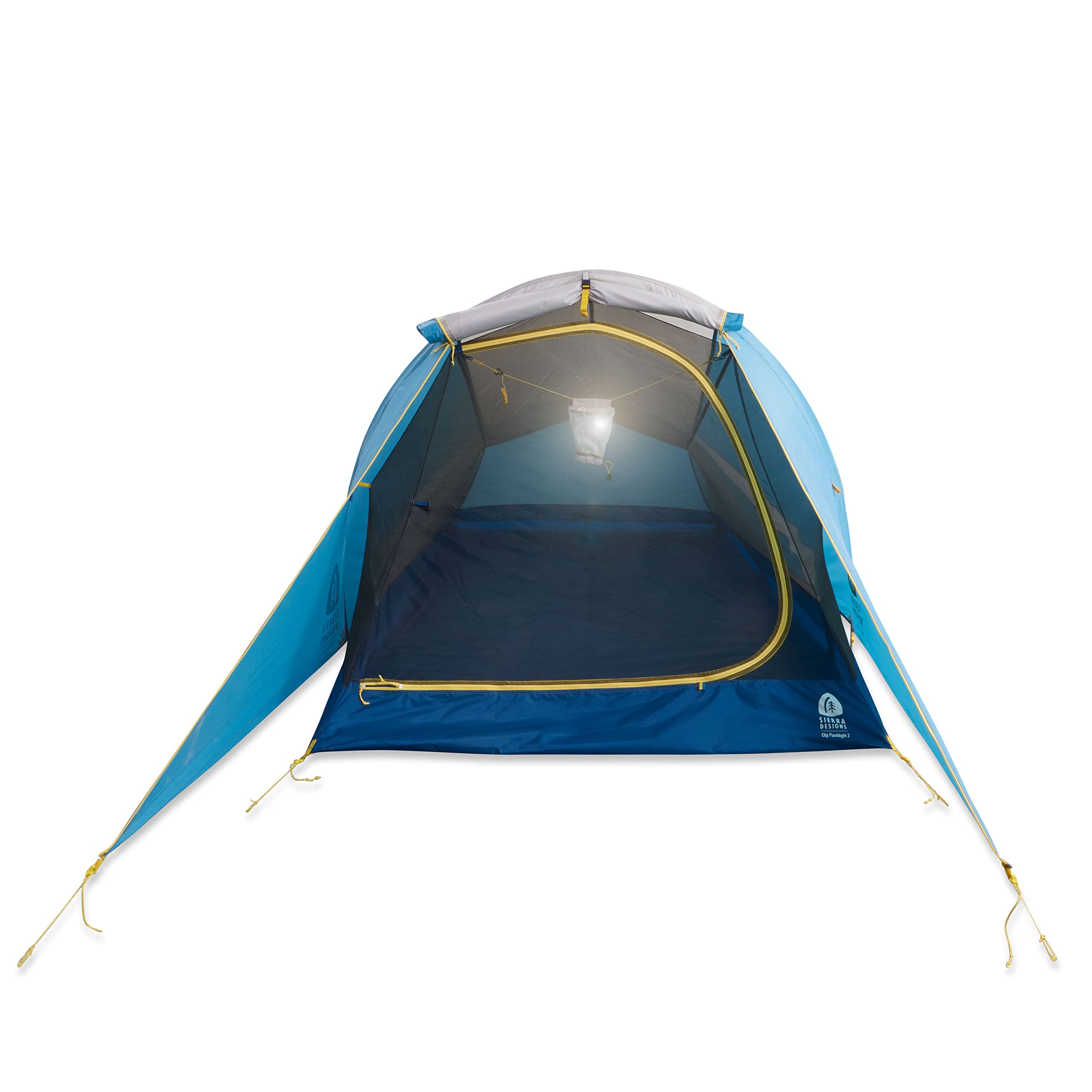 Sierra Designs Clip Flashlight 2-Person Backpacking Tent - Ultralight Camping Tent with Large Vestibule & Storage Bag - Perfect for Hiking, Backpacking, and Outdoor Adventures