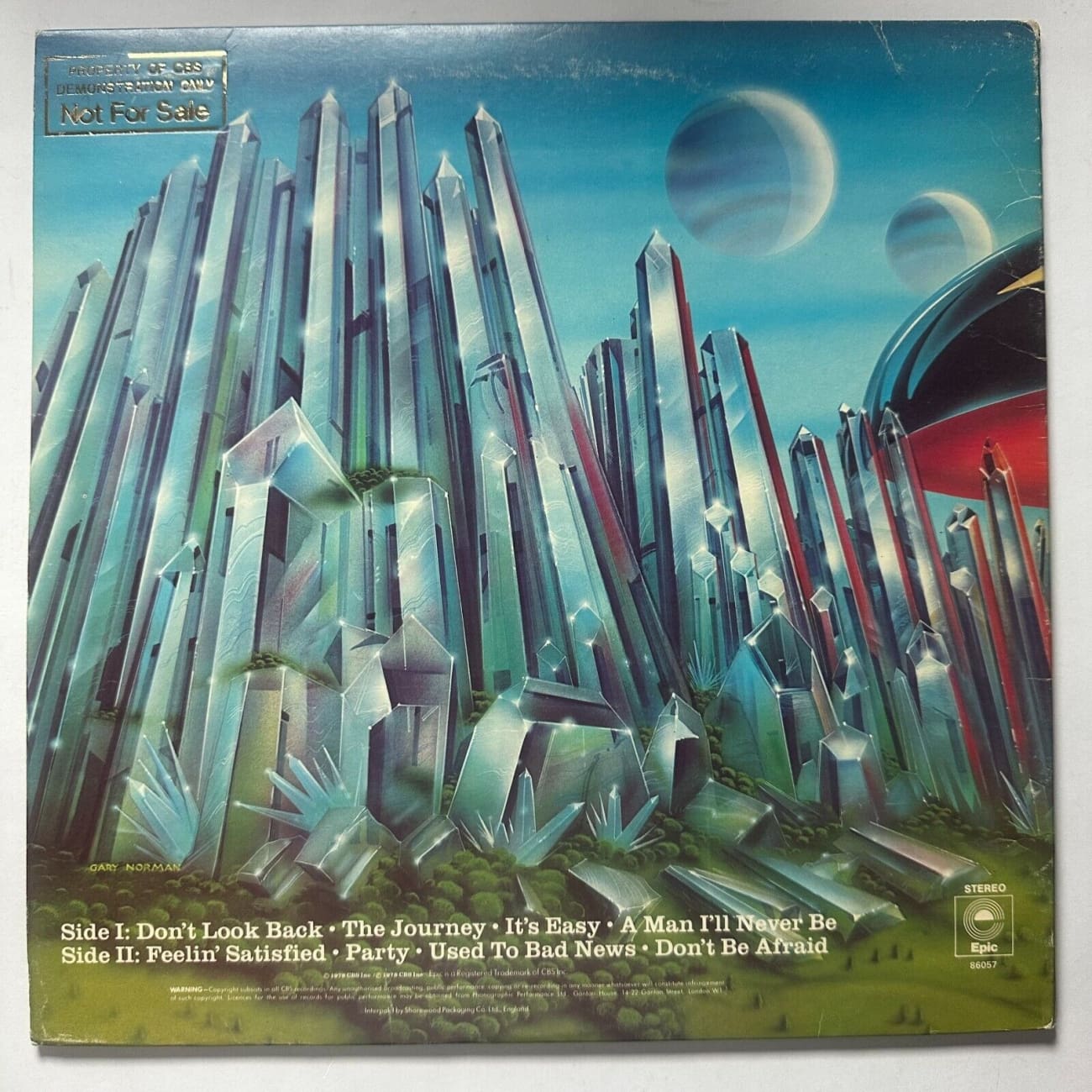 Boston - Don't Look Back Vinyl Record (UK 1978 Pressing, EPC86057) | Classic Rock Album for Collectors & Music Lovers | Perfect for Vinyl Collections & Retro Music Nights
