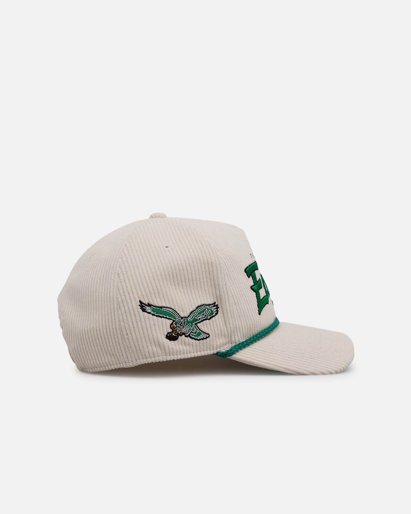 47 Brand Philadelphia Eagles 'Natural Script' Premium Hitch Corduroy Snapback Hat - Adjustable Baseball Cap for Men & Women - Perfect for Game Day, Sports Events & Casual Wear