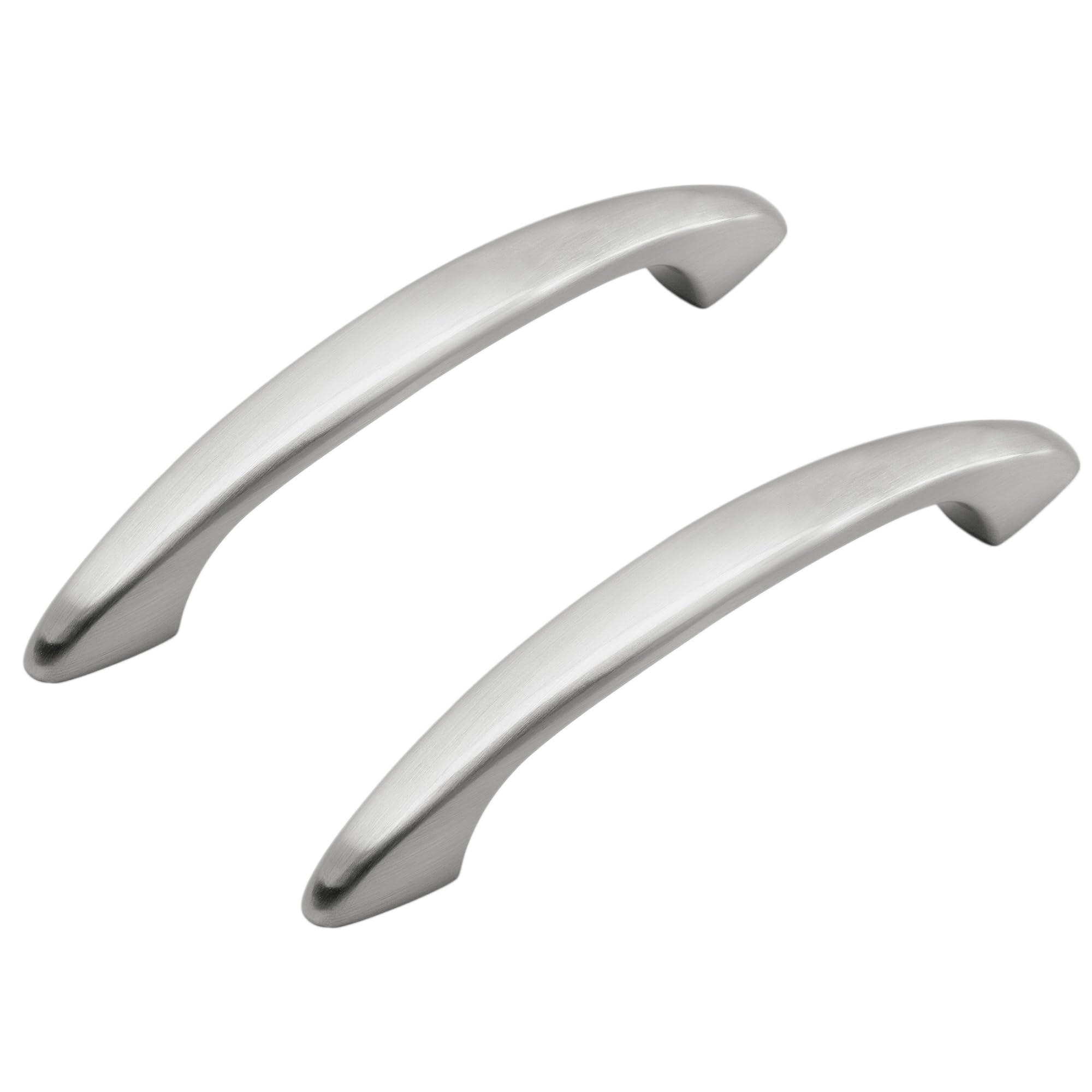 HESTIA HARDWARE 10 Pack 3 Inch Satin Nickel Cabinet Handles - Modern Kitchen Drawer Pulls for Cabinets & Cupboards | Durable Stainless Steel Hardware for Home, Office & RV Use (Z9.10.S)