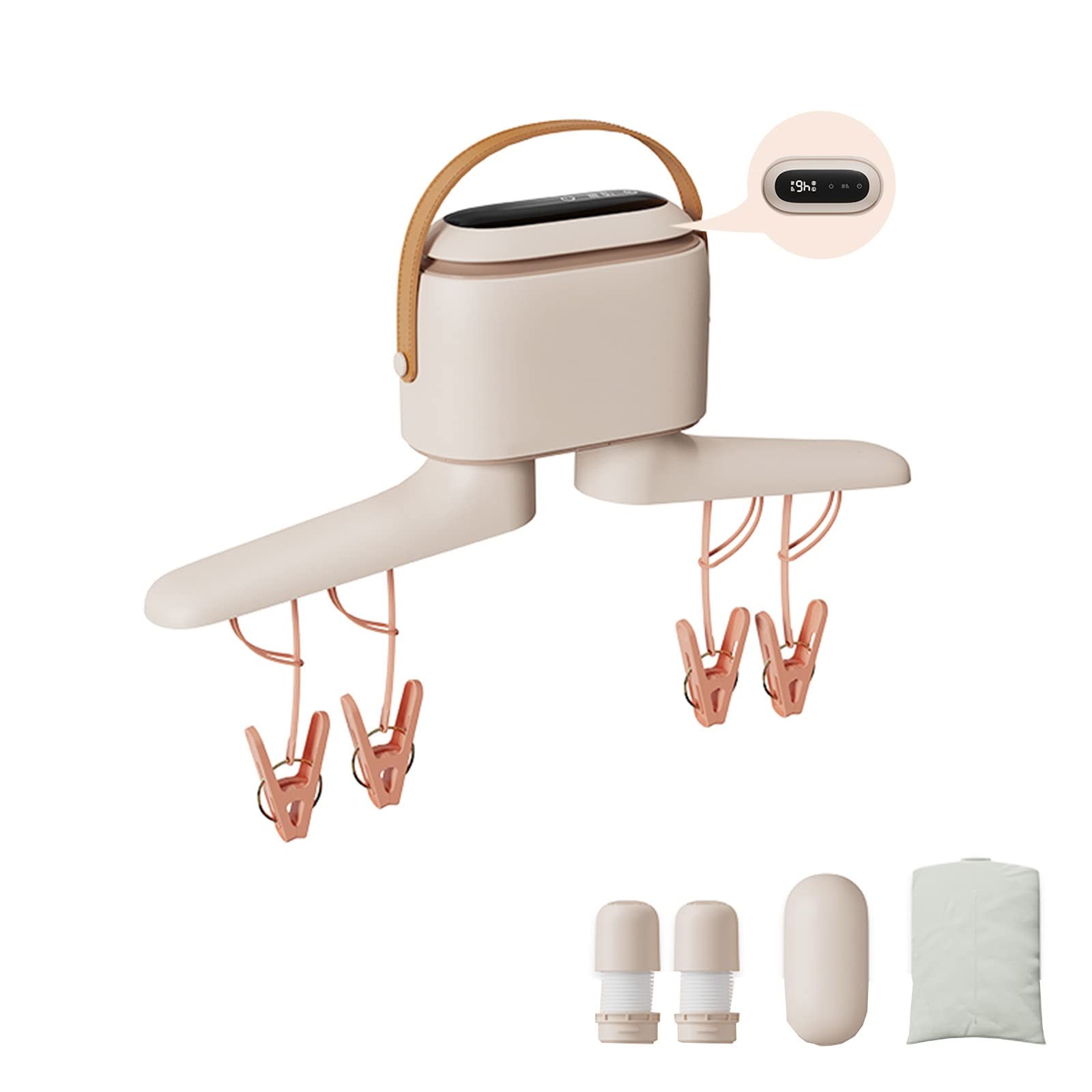 Pink Mini Electric Clothes Dryer - Portable Low Noise Fast Drying Rack for Clothes & Shoes | Perfect for Apartments, Dorms, Travel & Small Spaces
