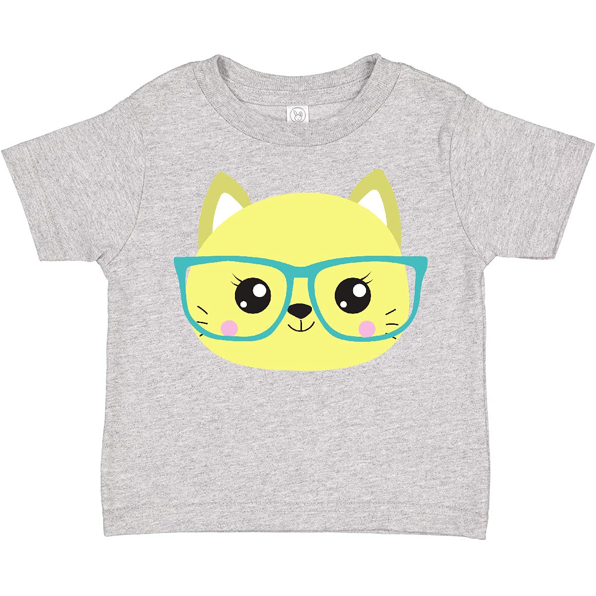 Inktastic Hipster Cat with Glasses - Cute Kitten Graphic Toddler T-Shirt for Boys & Girls - Perfect for Playdates, Birthdays, and Casual Wear