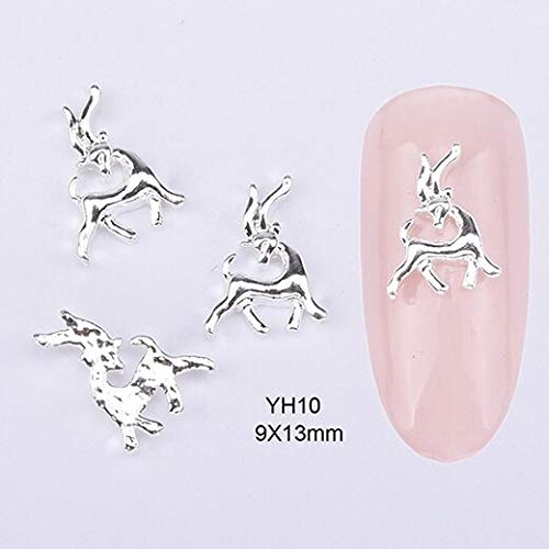 Gold Metal Nail Studs - DIY Nail Art Decorations for Scarab & Skull Designs