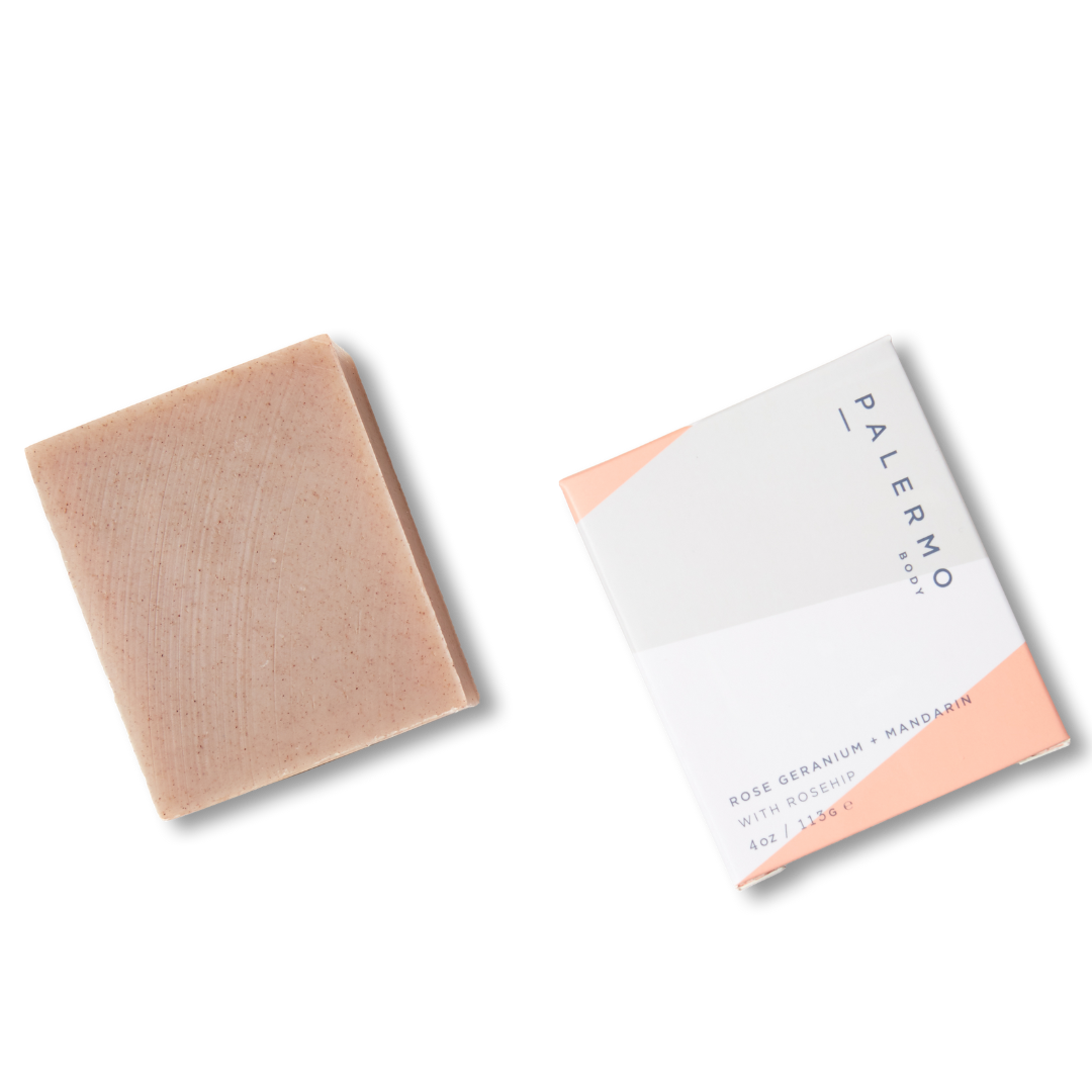 Organic Rose Geranium & Mandarin Handmade Soap - Natural Aromatherapy for Relaxation & Skin Care | Perfect for Spa, Bath & Gift Sets