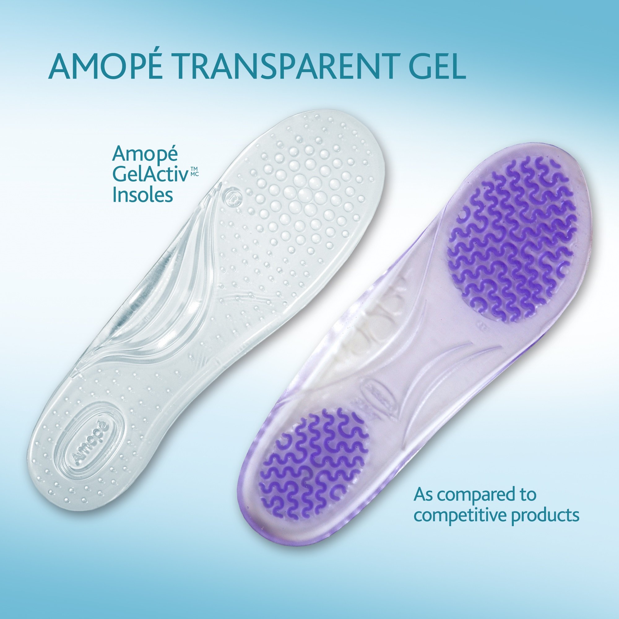 Amope GelActiv Everyday Heels Insoles for Women - Comfort & Support for High Heels (Size 5-10, 1 Pair) | Perfect for Work, Parties & Long Hours Standing