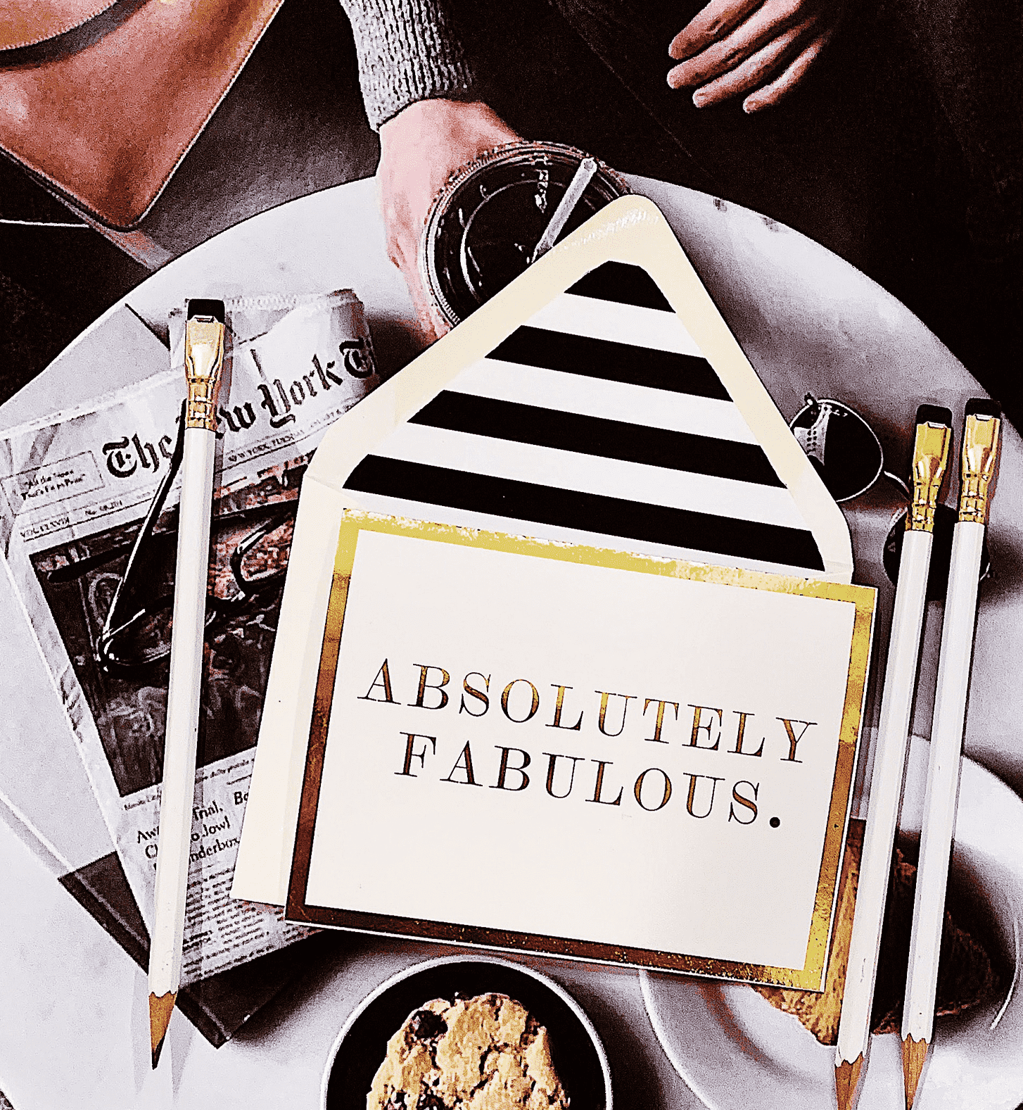 Absolutely Fabulous Greeting Card - Elegant Single Folded Signature Card for Birthdays, Weddings & Special Occasions - Perfect for Handwritten Notes & Heartfelt Messages