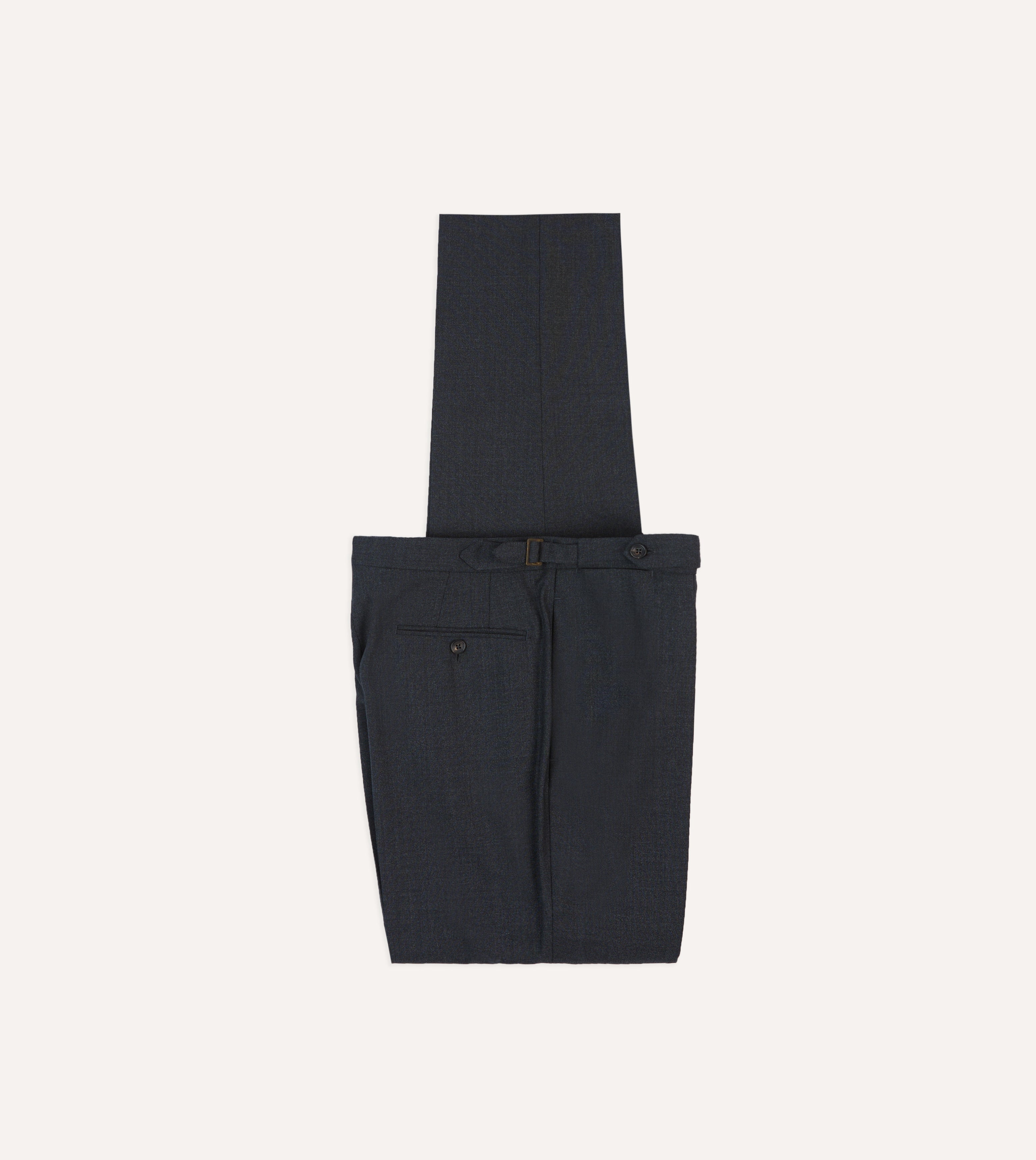 Premium Charcoal Tropical Wool Single Pleat Dress Pants for Men - Business Formal & Office Wear - Comfortable & Breathable for Warm Weather