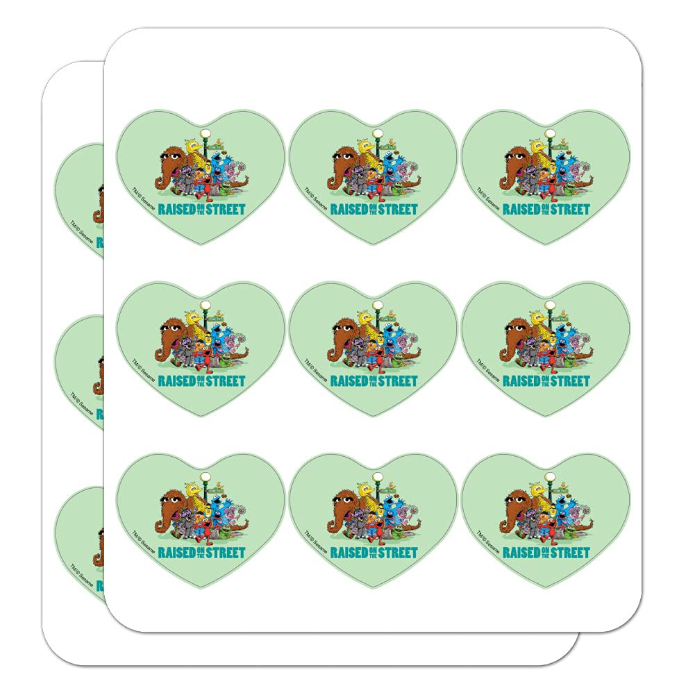 Sesame Street Heart Shaped Planner Stickers - Scrapbook & Craft Decals for Journals, Calendars, DIY Projects - Perfect for School, Office & Gift Giving