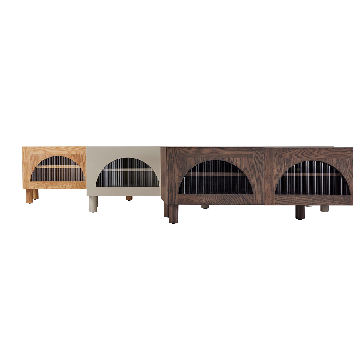 Modern 3-Door TV Stand with Storage - Dawn Mist Entertainment Center for Living Room, Bedroom & Home Theater