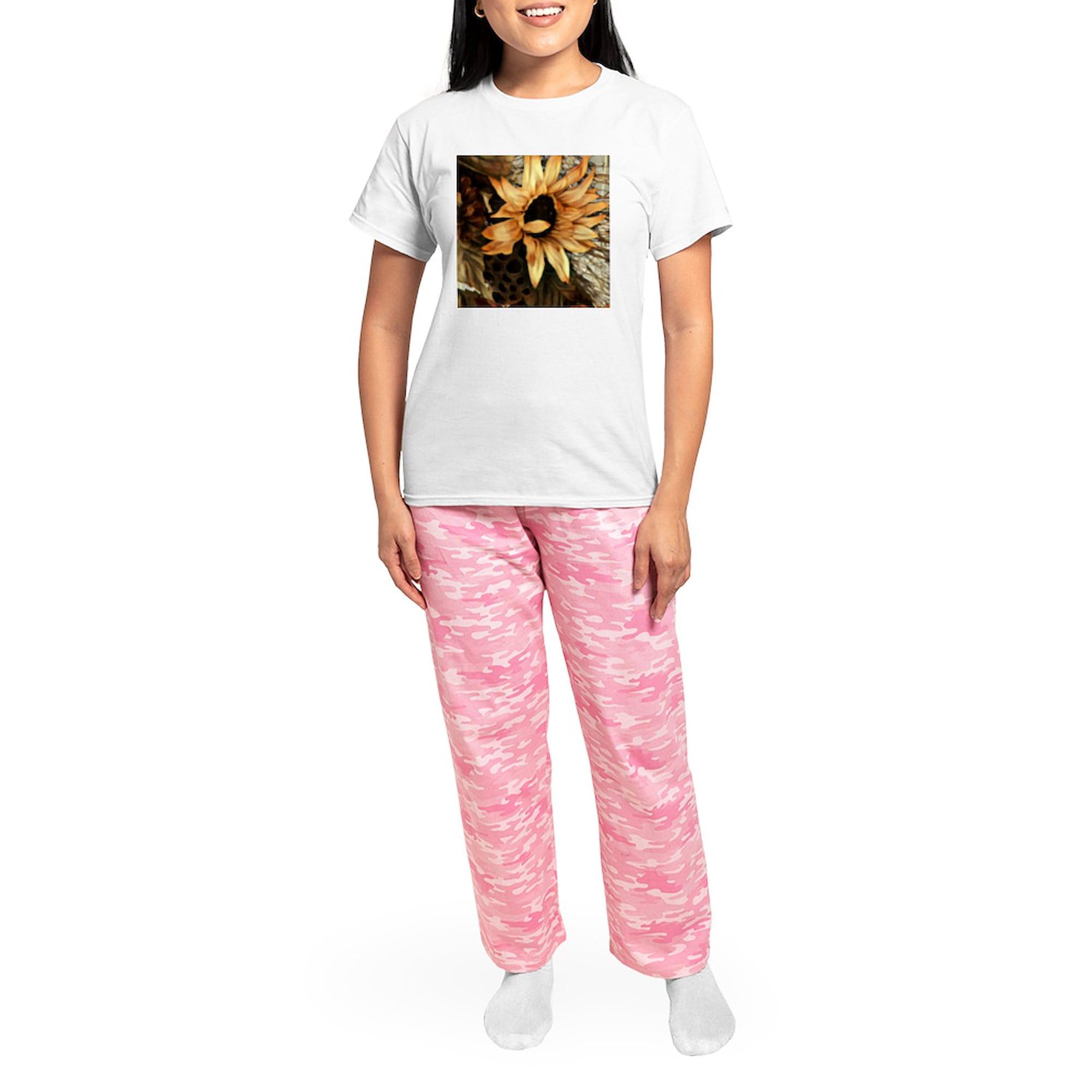 **Sunflower Pajamas for Women - Soft Cotton Pajama Set, Comfortable Sleepwear for Lounge & Nighttime Relaxation**