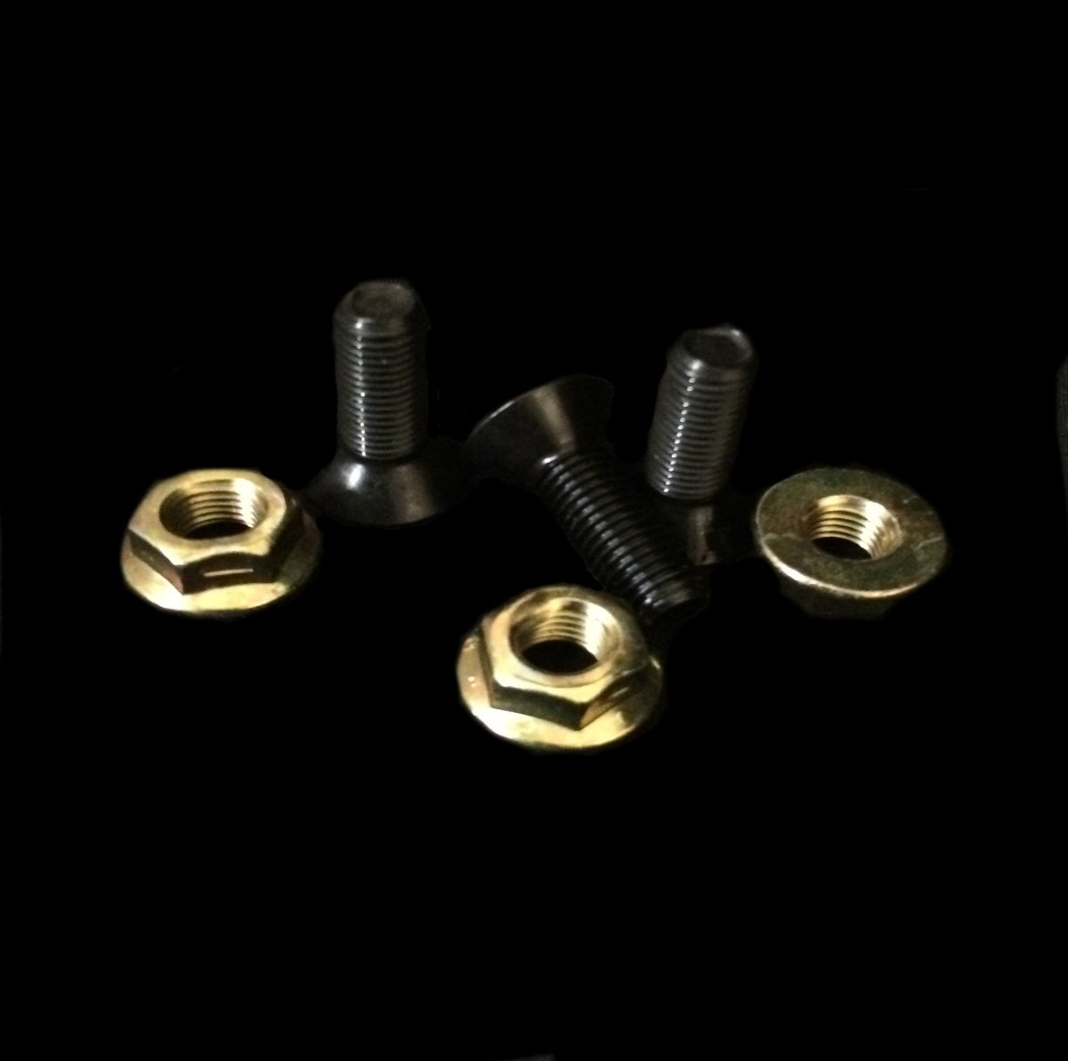 Grade 8 Black Bolts & Gold Nuts - 20-Piece Standard Hardware Replacement Set for Furniture, Machinery & DIY Projects | Center Hardware