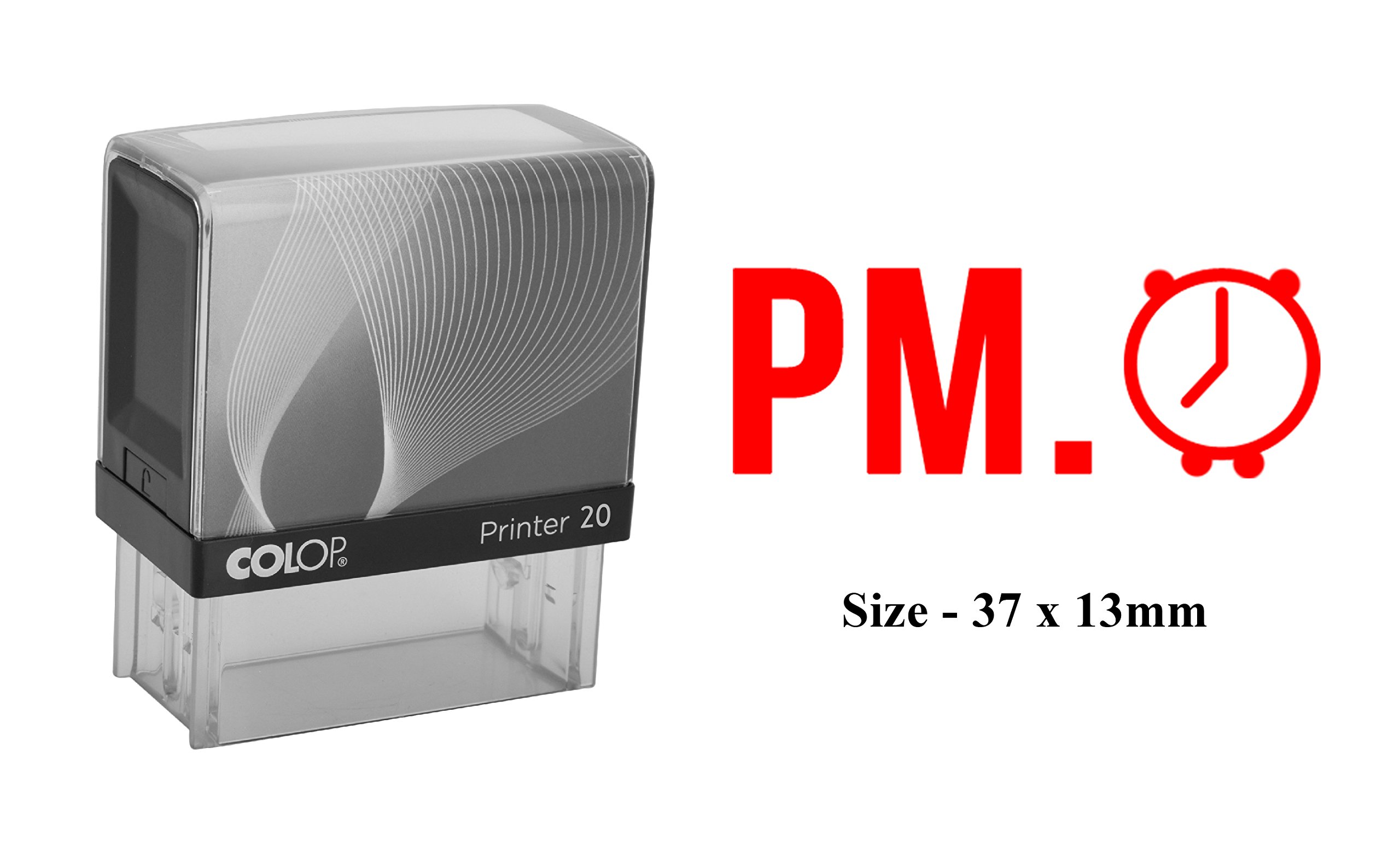 Custom Self-Inking Rubber Stamp - Personalized PM Logo Stamp for Office, Business & Documents | Colop Printer 20 | Ideal for Signing Contracts, Certificates & Mail