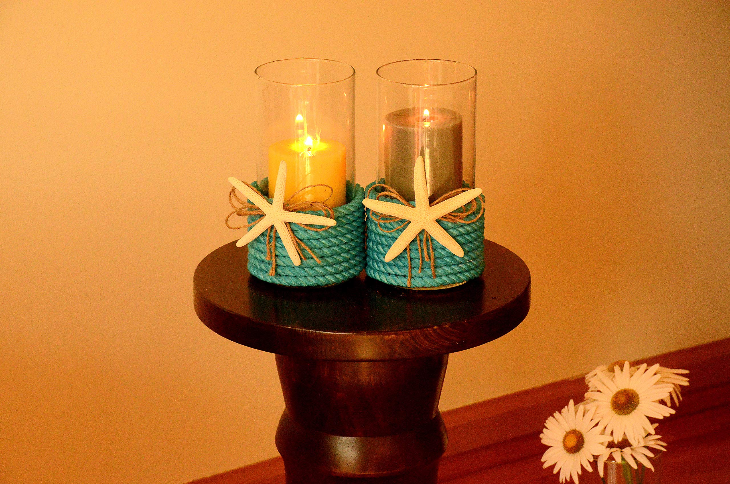 Elegant Beach Wedding Centerpieces - Table Decor for Weddings, Parties, Home & Office - Nautical Candle Holders for Living Room & Event Decorations | Perfect for Coastal Weddings, Summer Parties & Home Styling