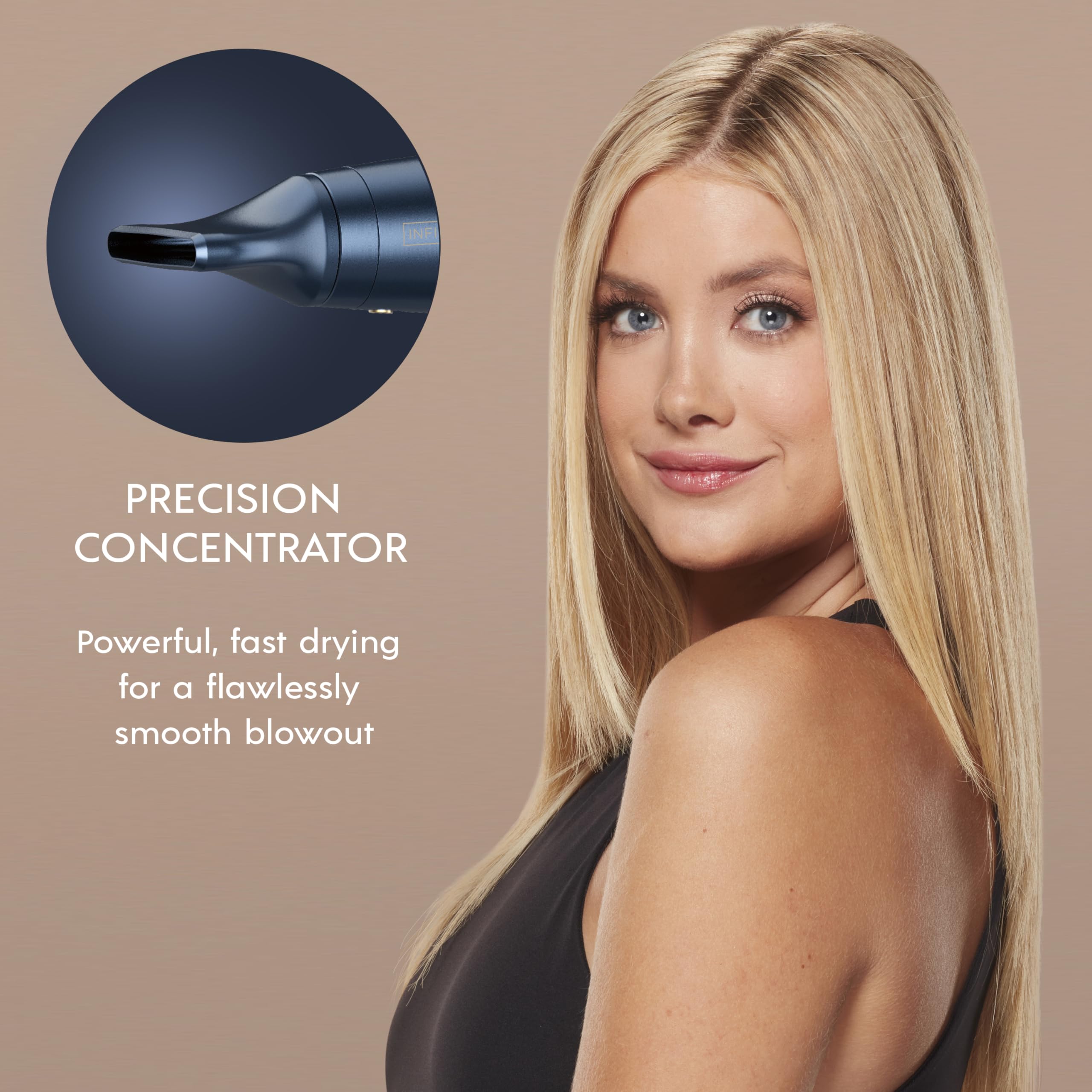 INFINITIPRO by CONAIR DigitalAIRE 2.0 Hair Dryer - Fast Blow Dryer with Diffuser for Frizz-Free Hair | High Speed 5X Airflow for Quick Drying | Professional Salon Hair Dryer for Home Use - Perfect for Styling, Volumizing & Daily Hair Care