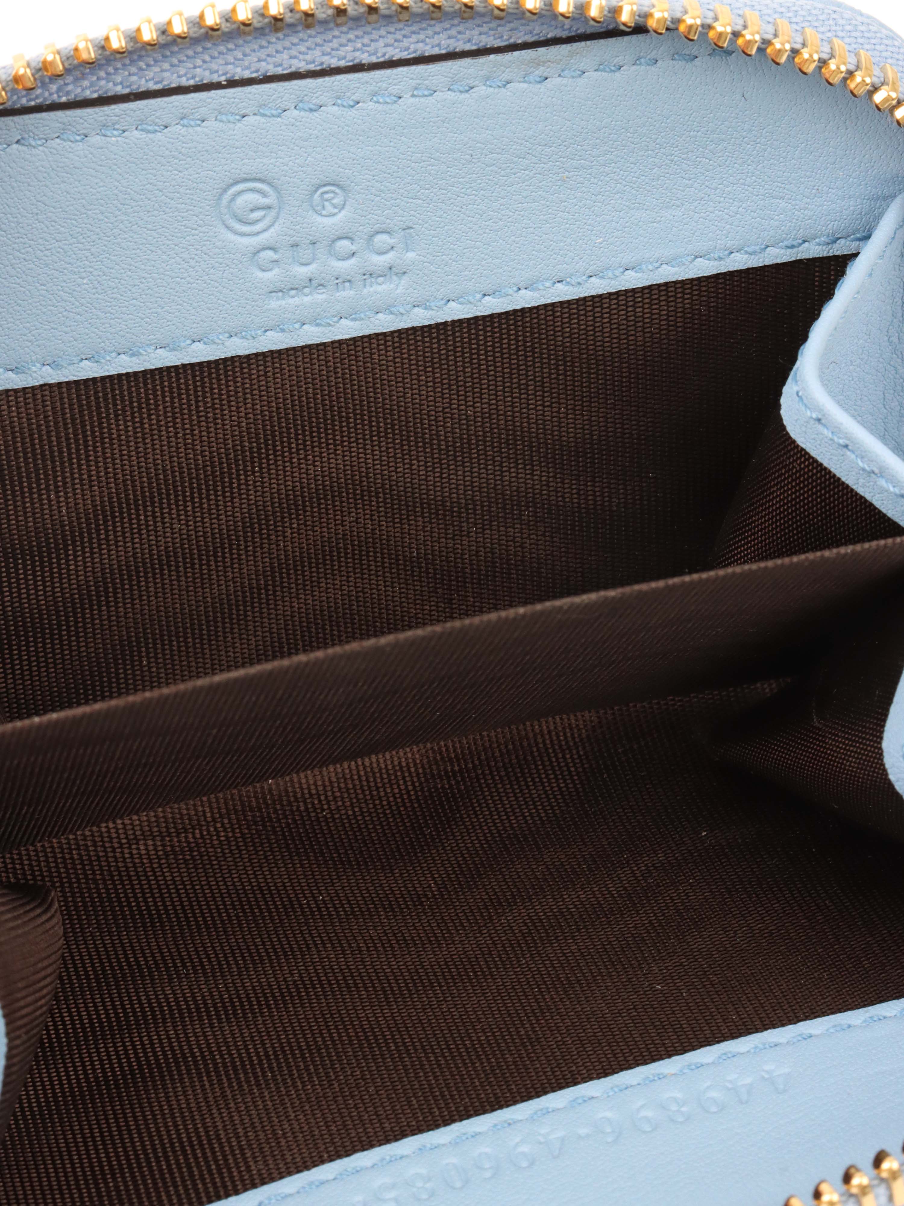 Gucci Monogram Coin Case - Luxury Leather Wallet for Coins & Cards | Perfect for Travel, Parties & Everyday Use