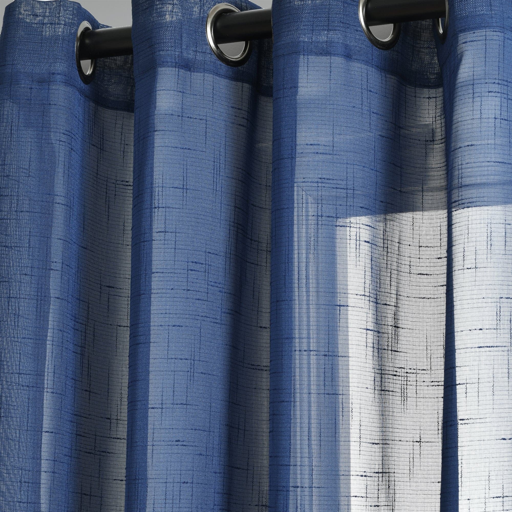 Sheer Window Curtain Panel Set with Grommet Top - Light Filtering Privacy Drapes for Living Room, Bedroom & Office - Bridie Collection