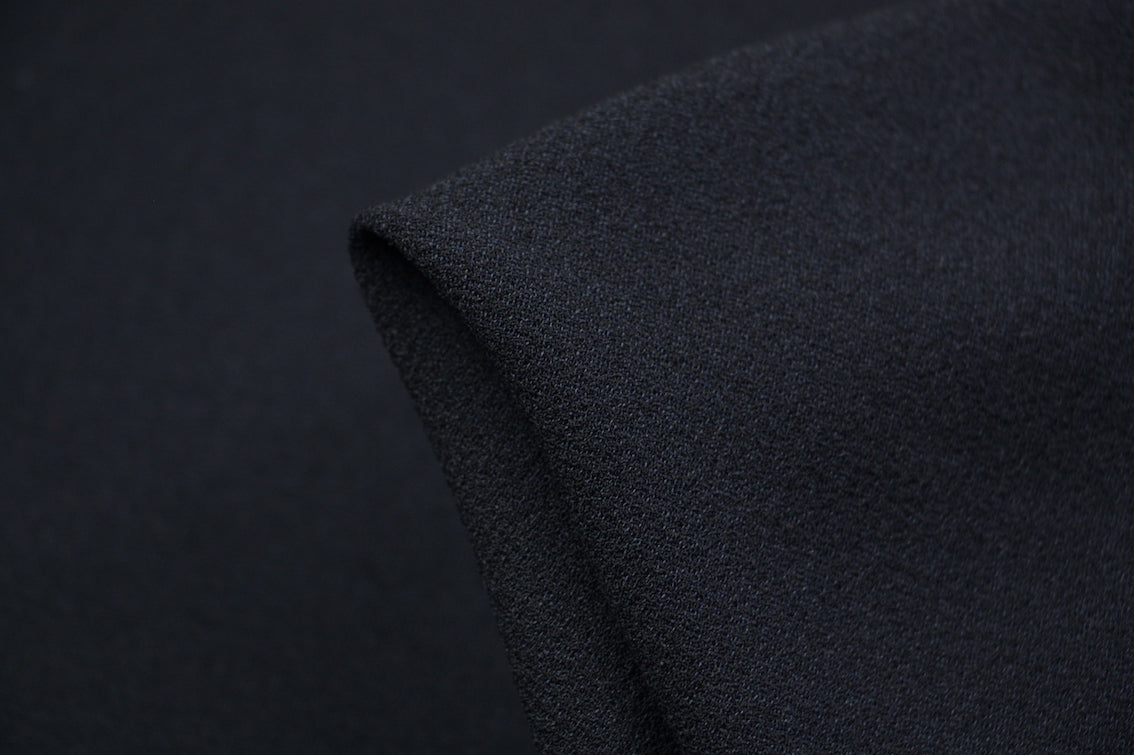 Charm Crepe Navy Blue Fabric - Soft & Flowy Material for Dresses, Scarves, and DIY Sewing Projects | Perfect for Evening Wear, Bridal Gowns & Fashion Design