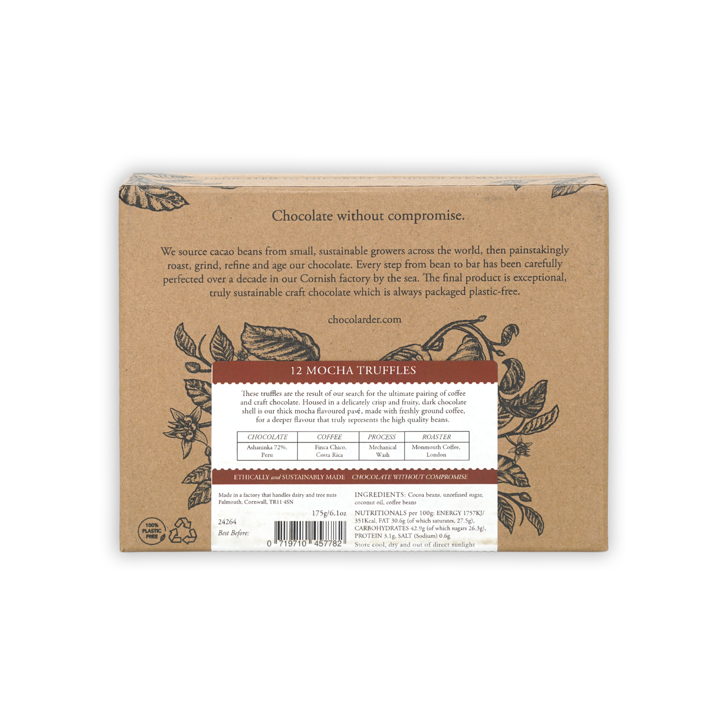 Premium Dark Chocolate Truffles with Mocha Flavor - 70% Cocoa (12 Pieces) - Perfect for Gifts, Parties & Dessert Platters